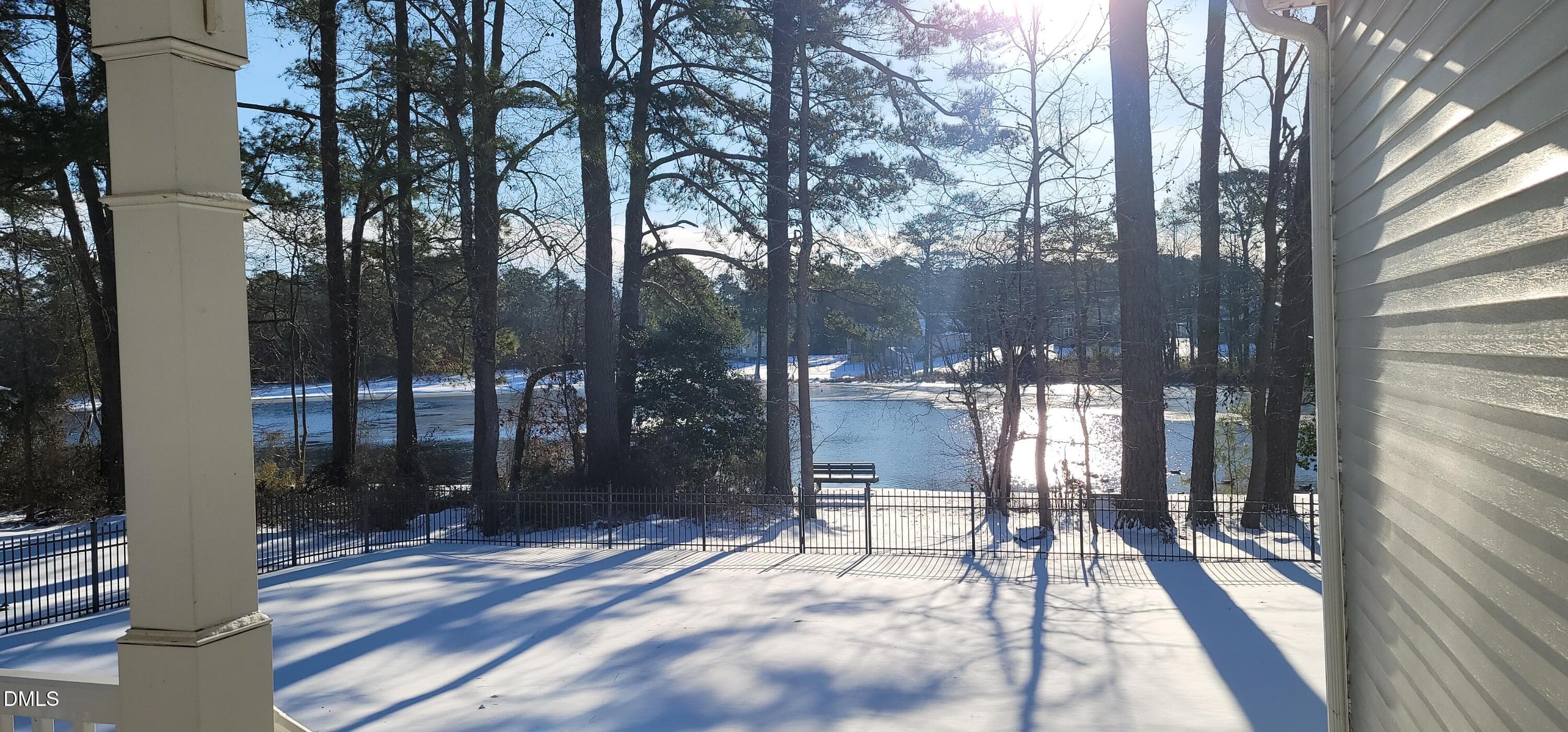 snow in backyard 2 - 136 Kenneth Lane, Willow Springs, NC 27592, Willow Springs