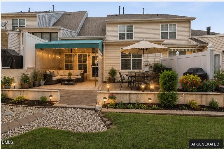 virtually_staged_patio_ai_generated - 2830 Casona Way, Raleigh, NC 27616, Raleigh