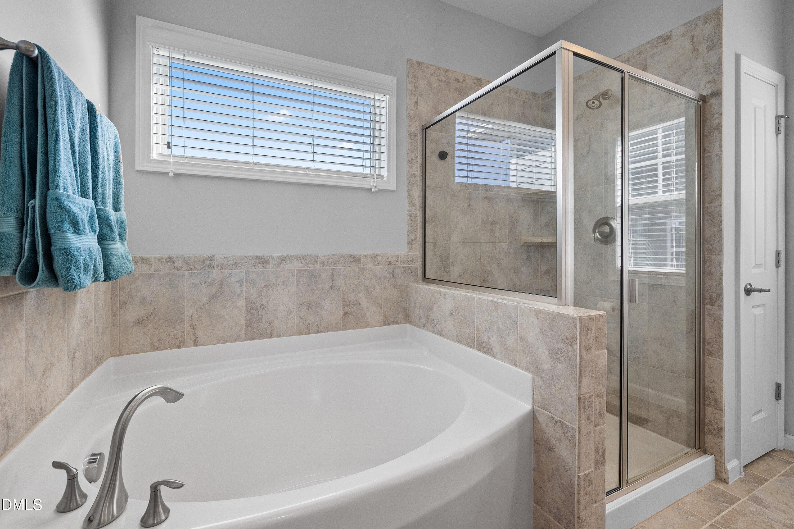 Soaking tub and separate shower - 1005 Woodland Grove Way, Wake Forest, NC 27587, Wake Forest