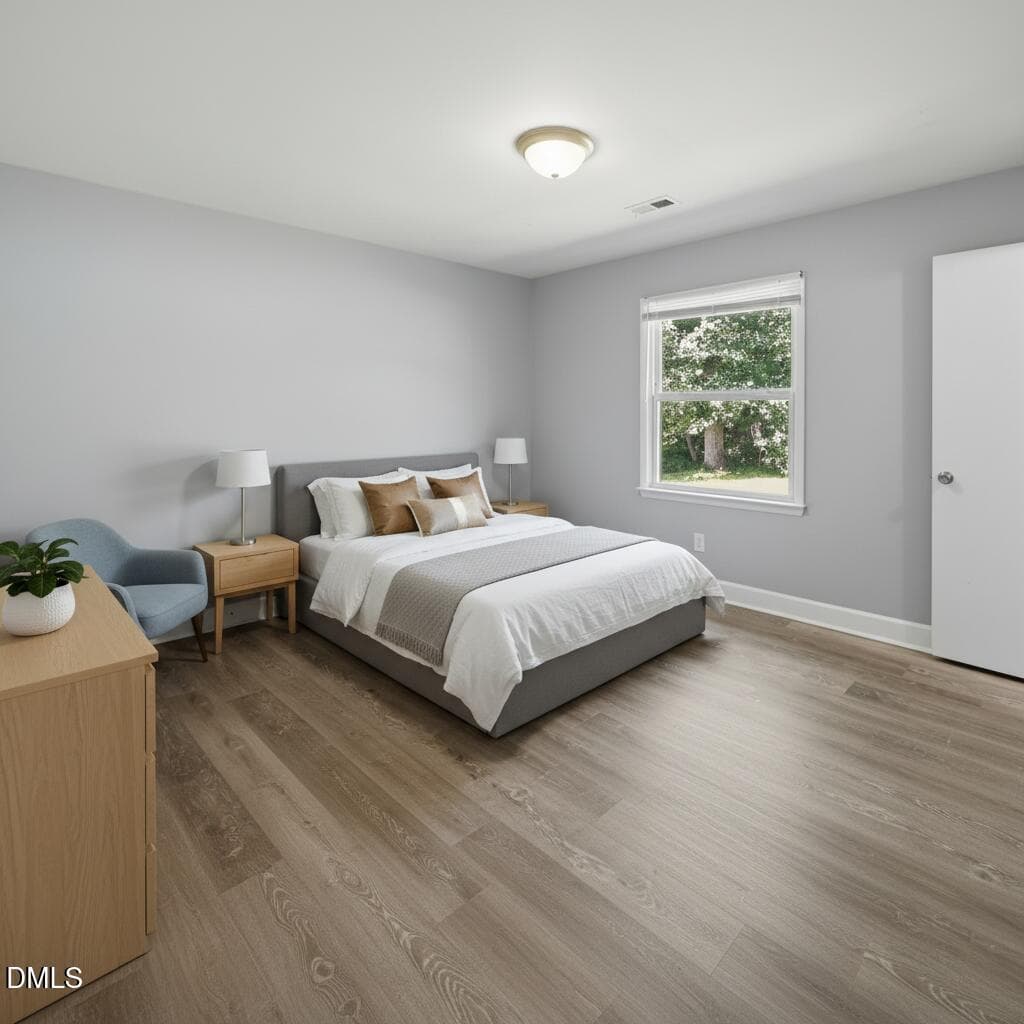 Bedroom Staged with AI - 4140 Sunflower Circle, Winston-Salem, NC 27105