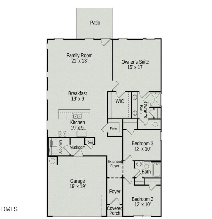 Floor Plan - 216 E American Marigold Drive, Benson, NC 27504, Benson