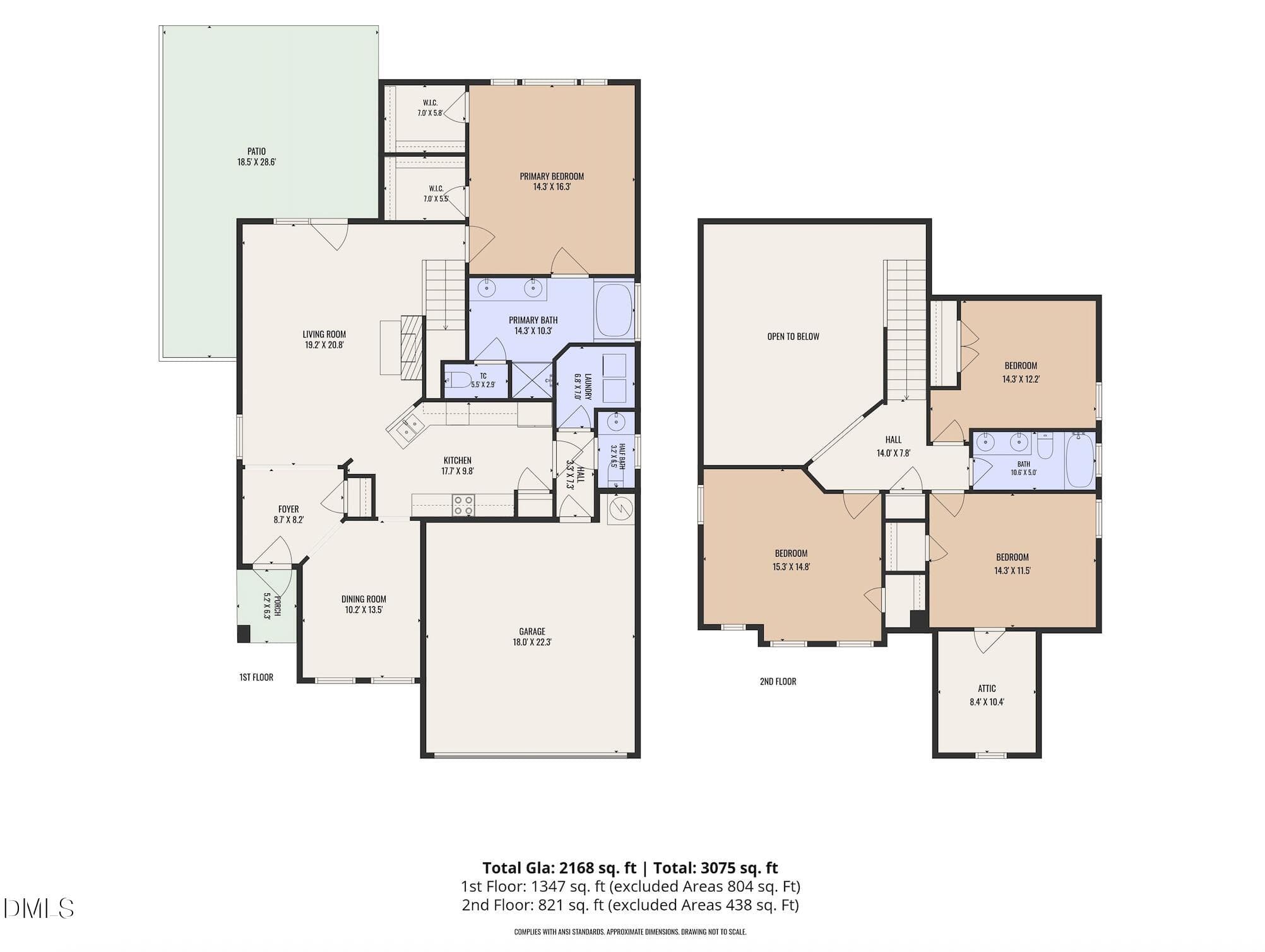 Floor plan - 3414 Sunbright Lane, Raleigh, NC 27610, Raleigh