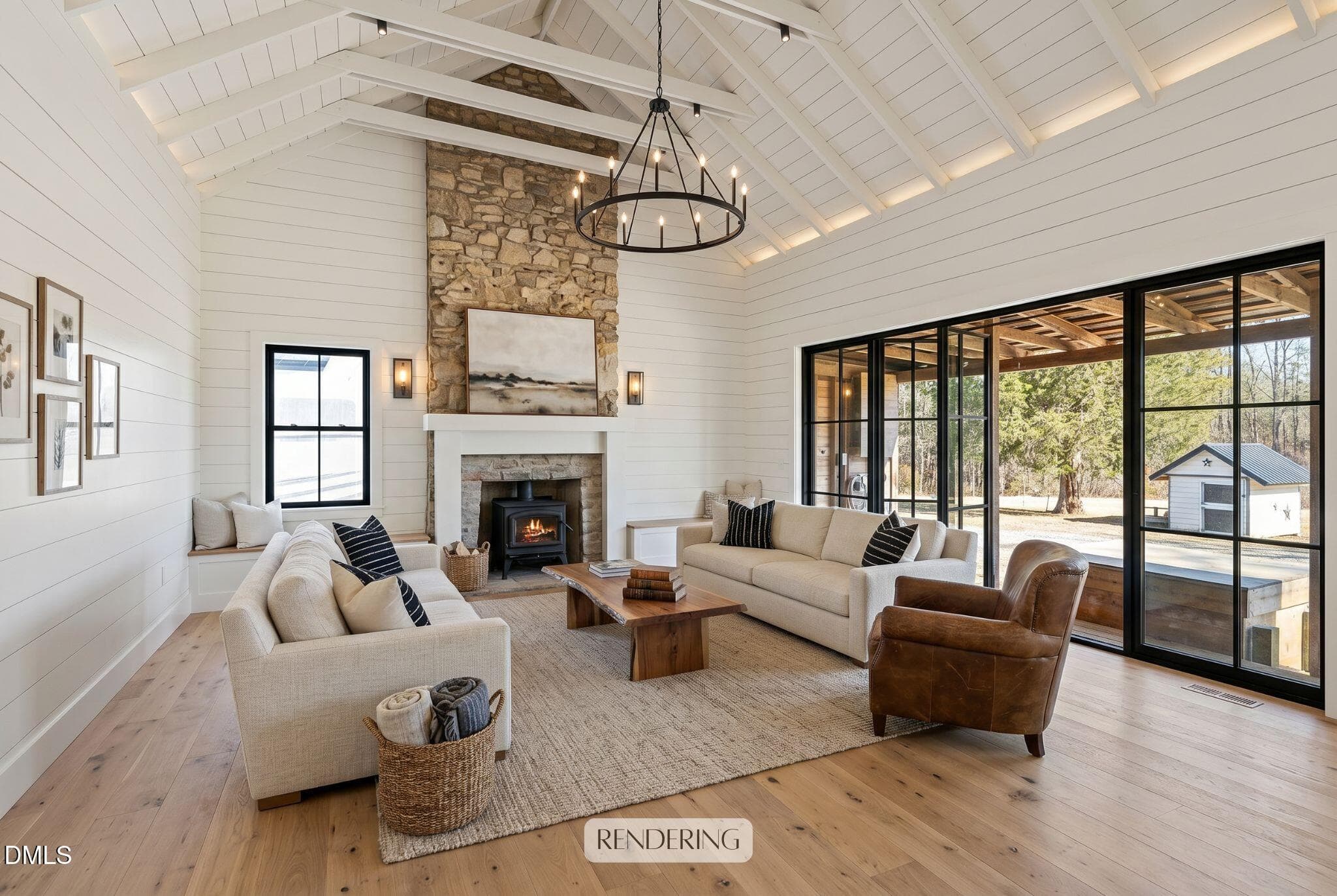 Farmhouse Rendering-2822 Little River - 2822 Little River Church Road, Hurdle Mills, NC 27541