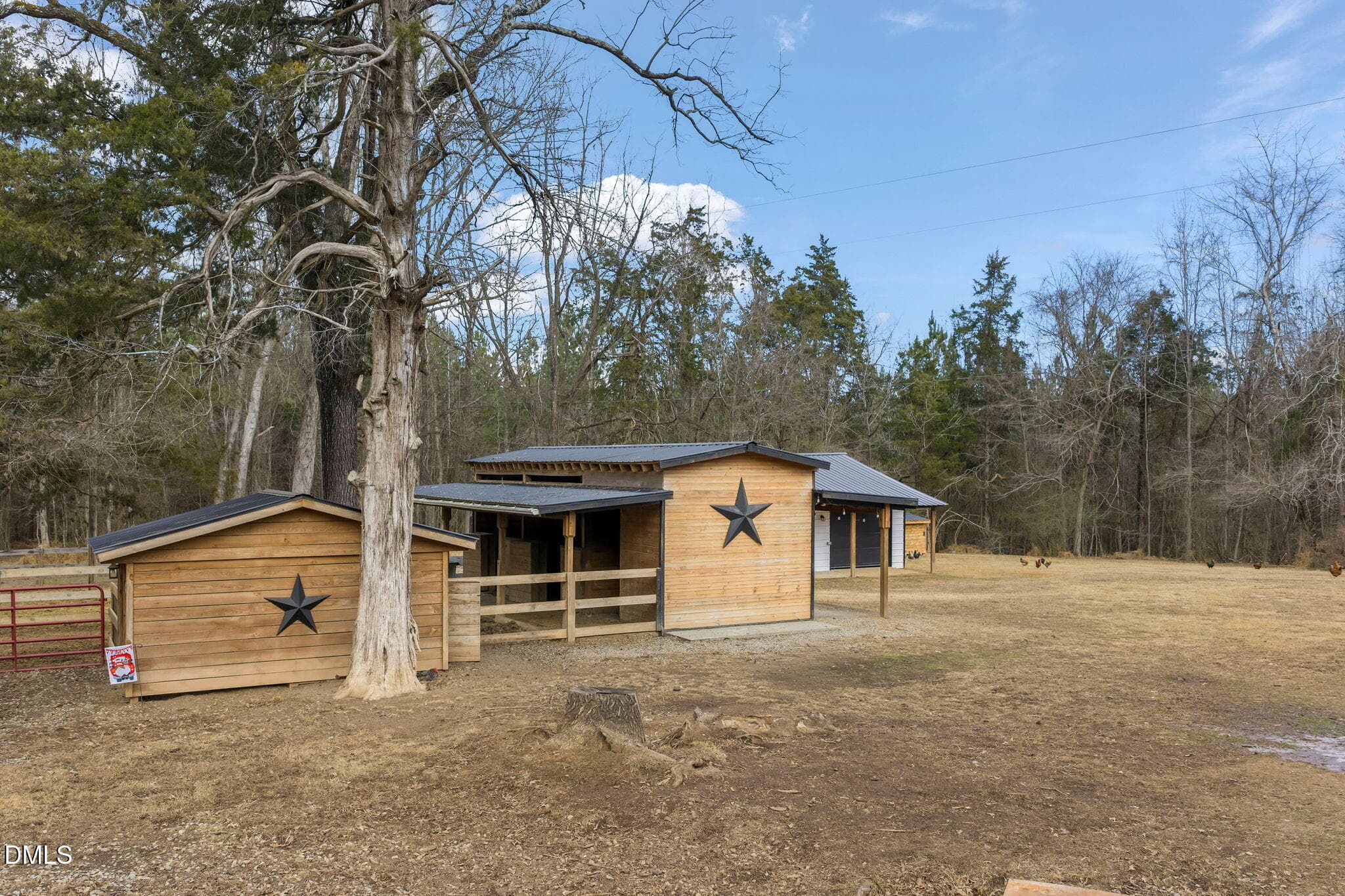 2.5 Stall Barn + Chicken Coops - 2822 Little River Church Road, Hurdle Mills, NC 27541