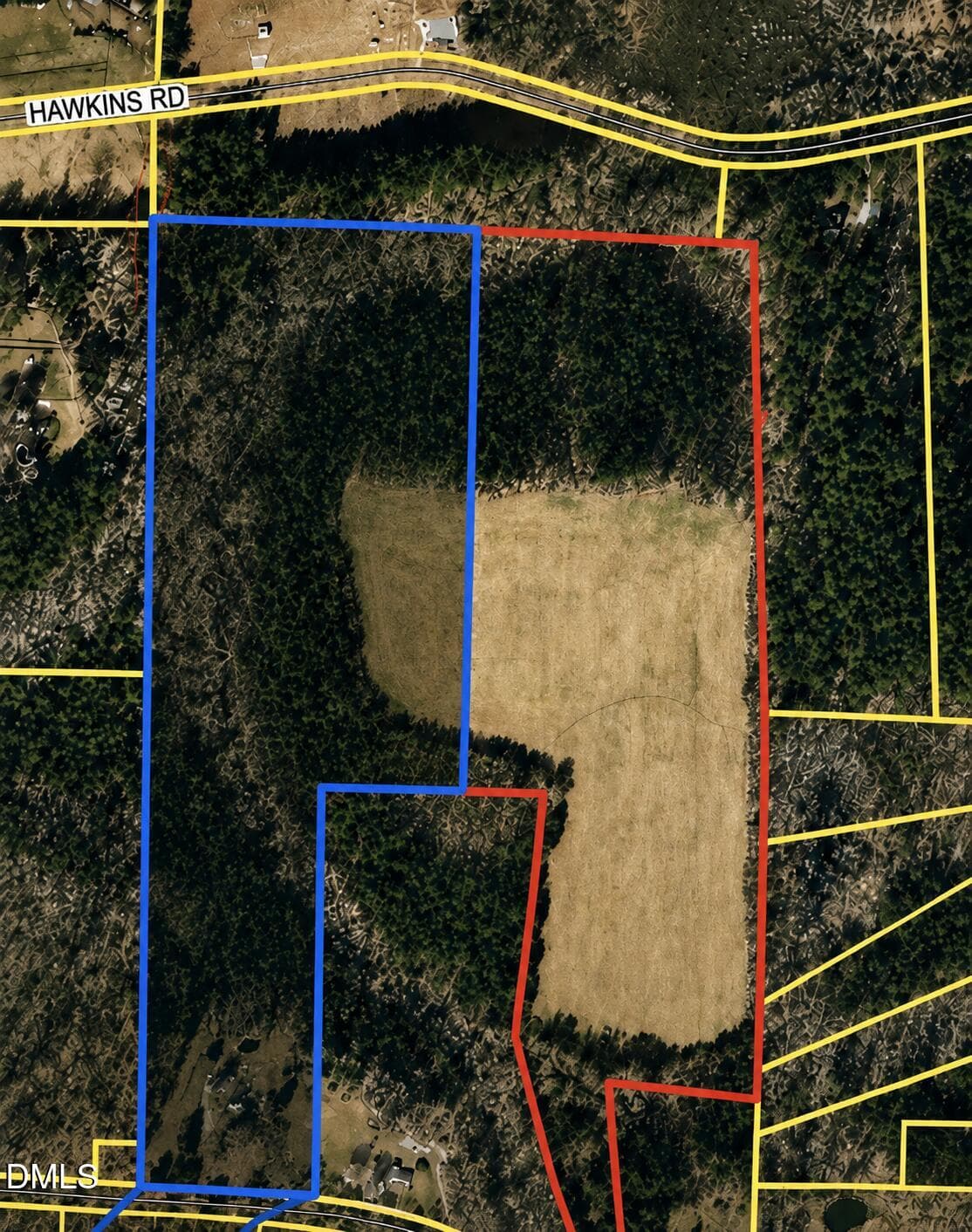25 Acre Plot Line Image (1) - 2822 Little River Church Road, Hurdle Mills, NC 27541