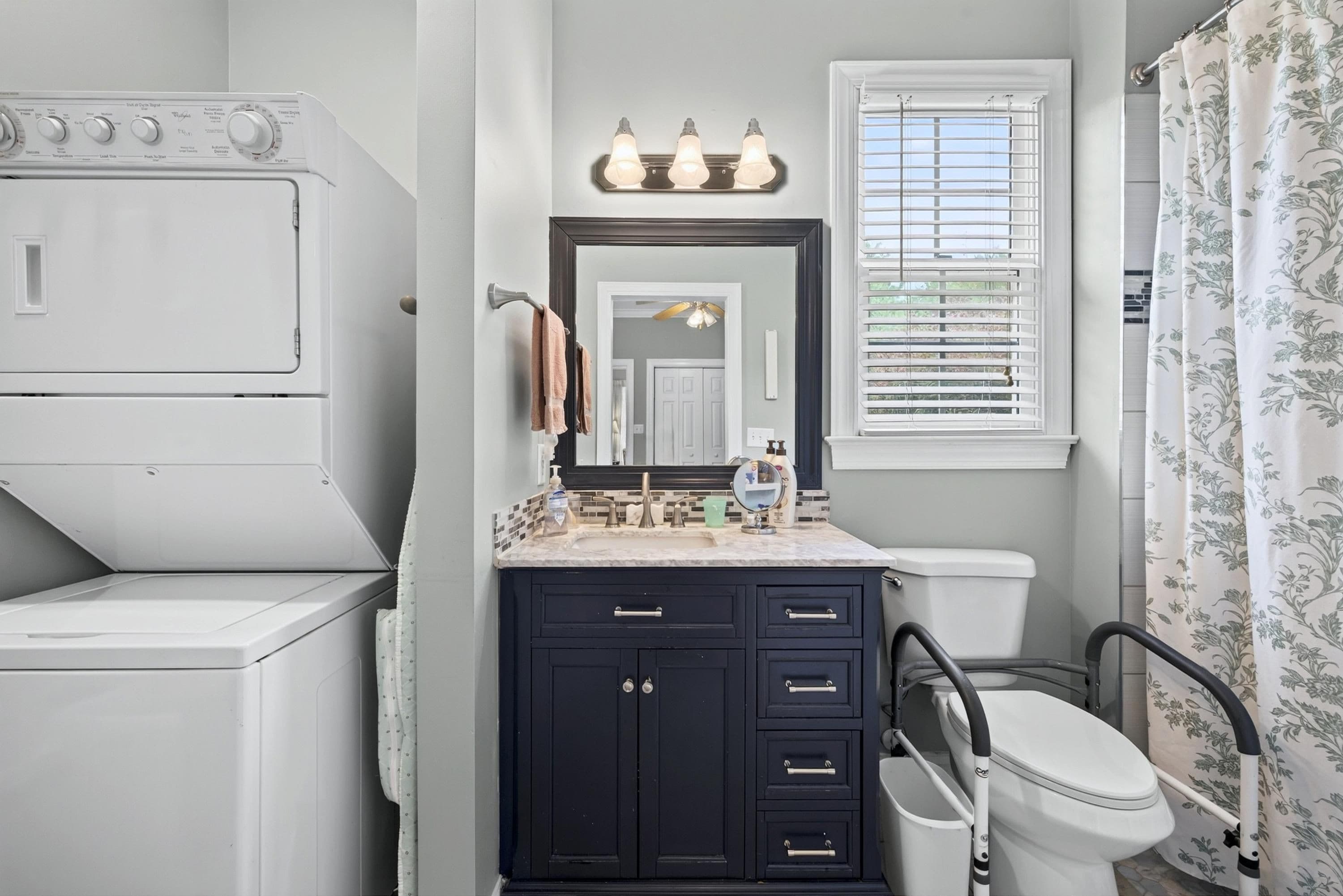 Apartment area bath with Washer/Dryer - 3024 Whitehart Lane, Raleigh, NC 27606, Raleigh