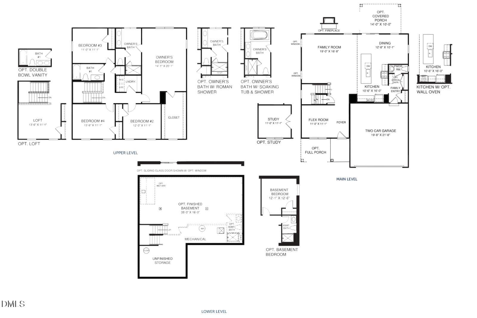 Columbia Basement Floorplan - 574 Freedom Trail Drive, Willow Springs, NC 27592, Willow Springs