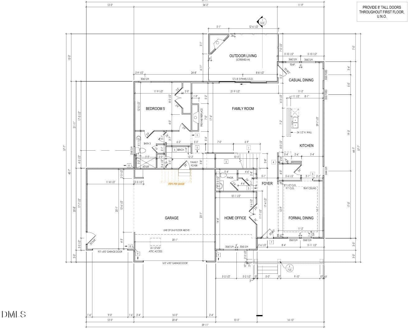 Floor Plan - Main Level - 67 Looping Court, Angier, NC 27501, Angier