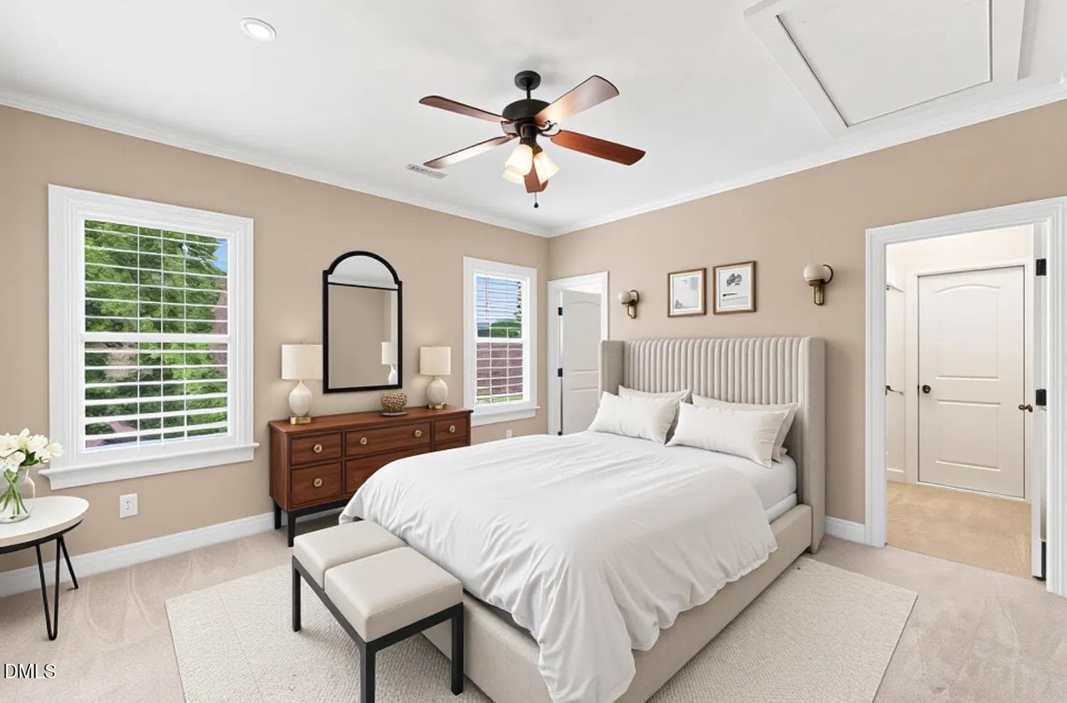 Bedroom virtual staging 2 - 702 Cambridge Hall Loop, Apex, NC 27539