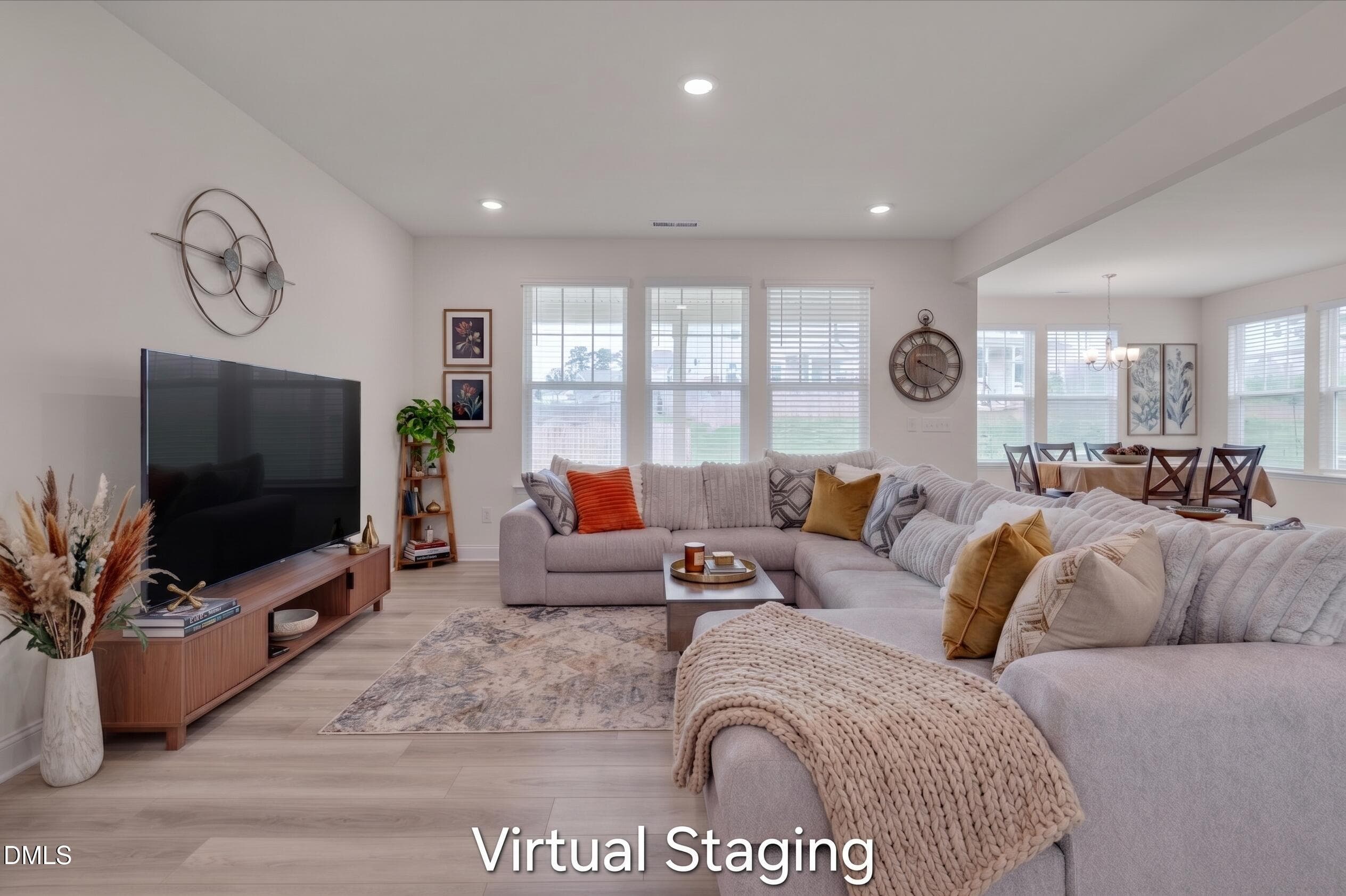 Living Room Virtual Staging - 60 Steel Springs Lane, Angier, NC 27501, Angier