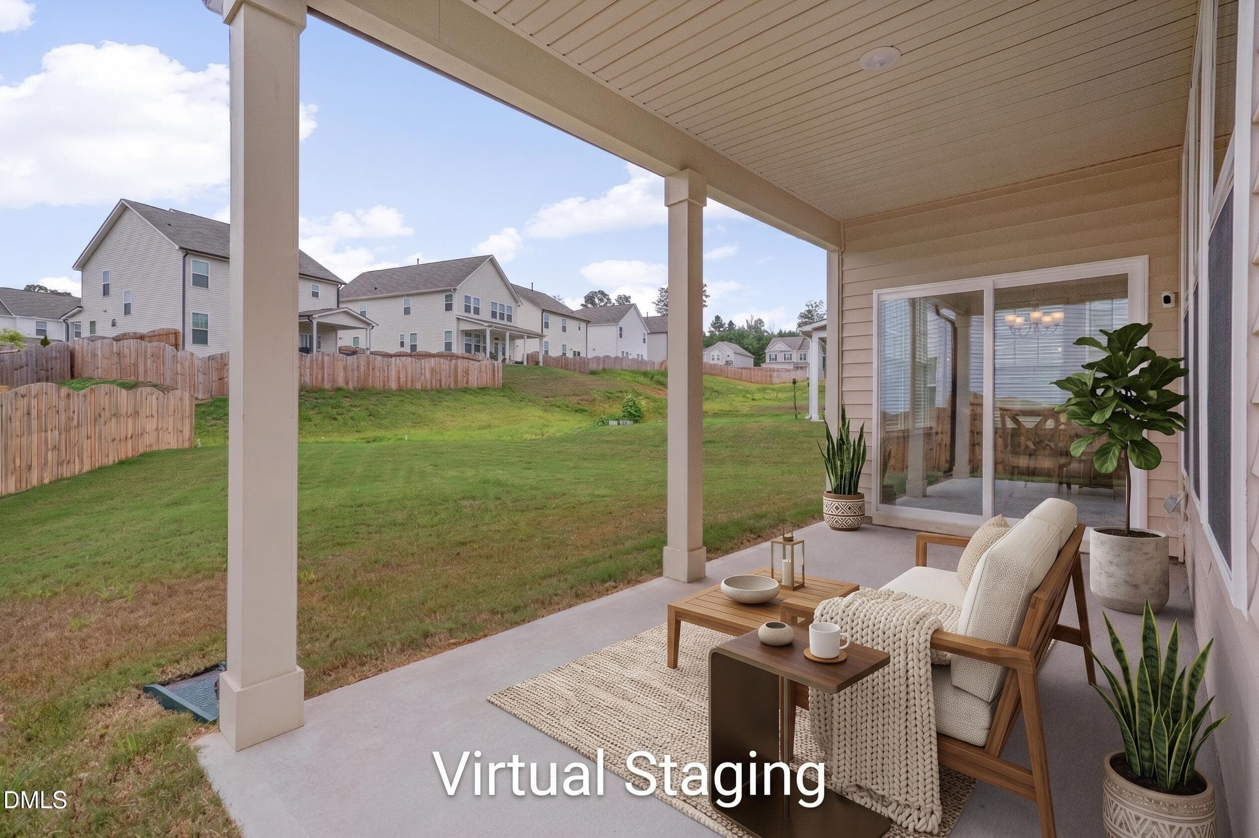 Patio Virtual Staging - 60 Steel Springs Lane, Angier, NC 27501, Angier