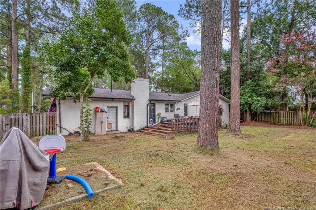 Back yard w/play set - 3315 Jura Drive, Fayetteville, NC 28303, Fayetteville