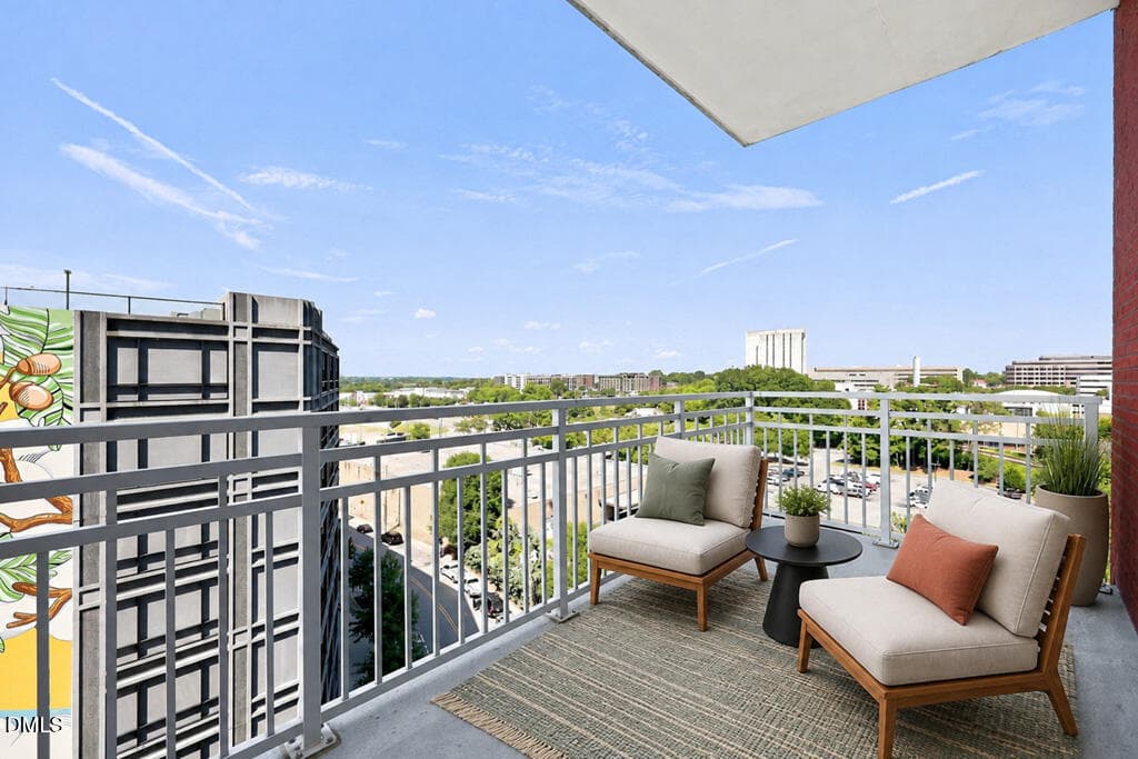 Patio - Virtually Staged - 400 W North Street 826, Raleigh, NC 27603, Raleigh