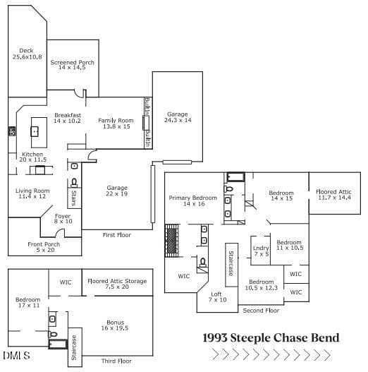 Sketch Pic for MLS - 1993 Steeple Chase Bend, Apex, NC 27502