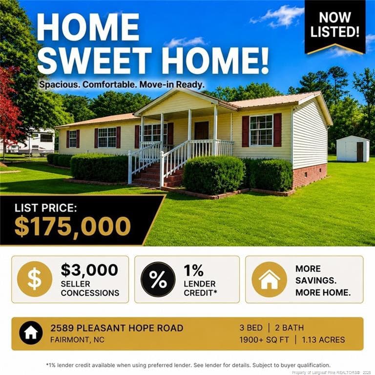 Photo 1 - 2589 Pleasant Hope Road, Fairmont, NC 28340