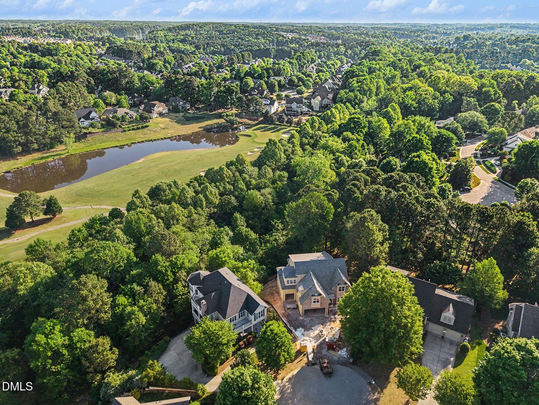 aerial golf course view - 1005 Broyhill Hall Court, Wake Forest, NC 27587, Wake Forest