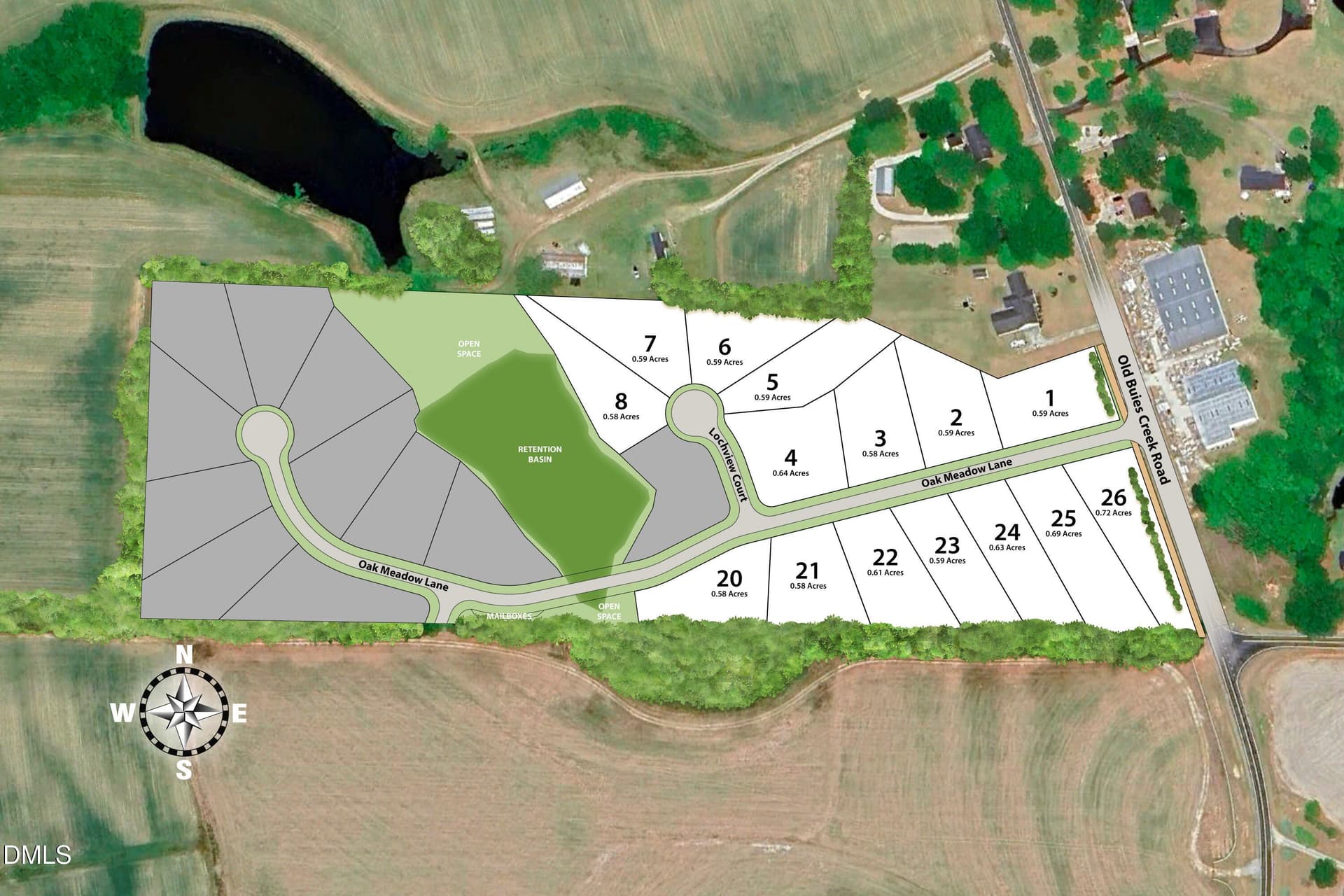 Oak Meadow Site Map_10.2025 - 35 Oak Meadow Lane, Angier, NC 27501