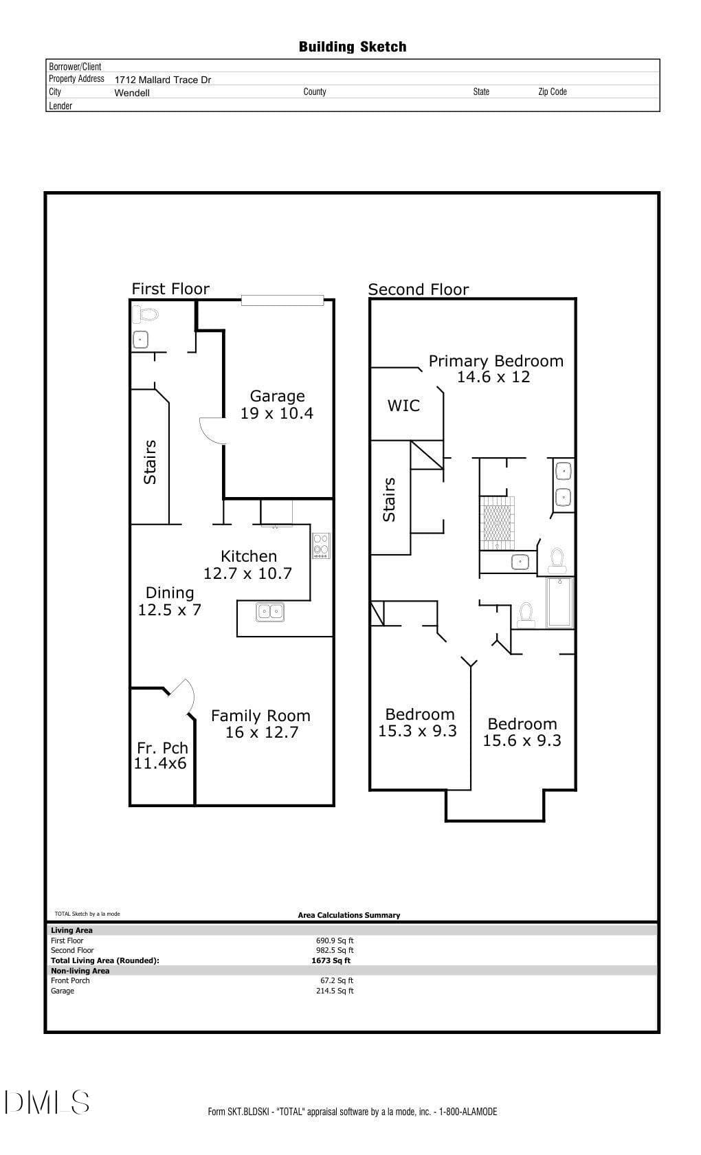 Floor Plan - 1712 Mallard Trace Drive, Wendell, NC 27591, Wendell