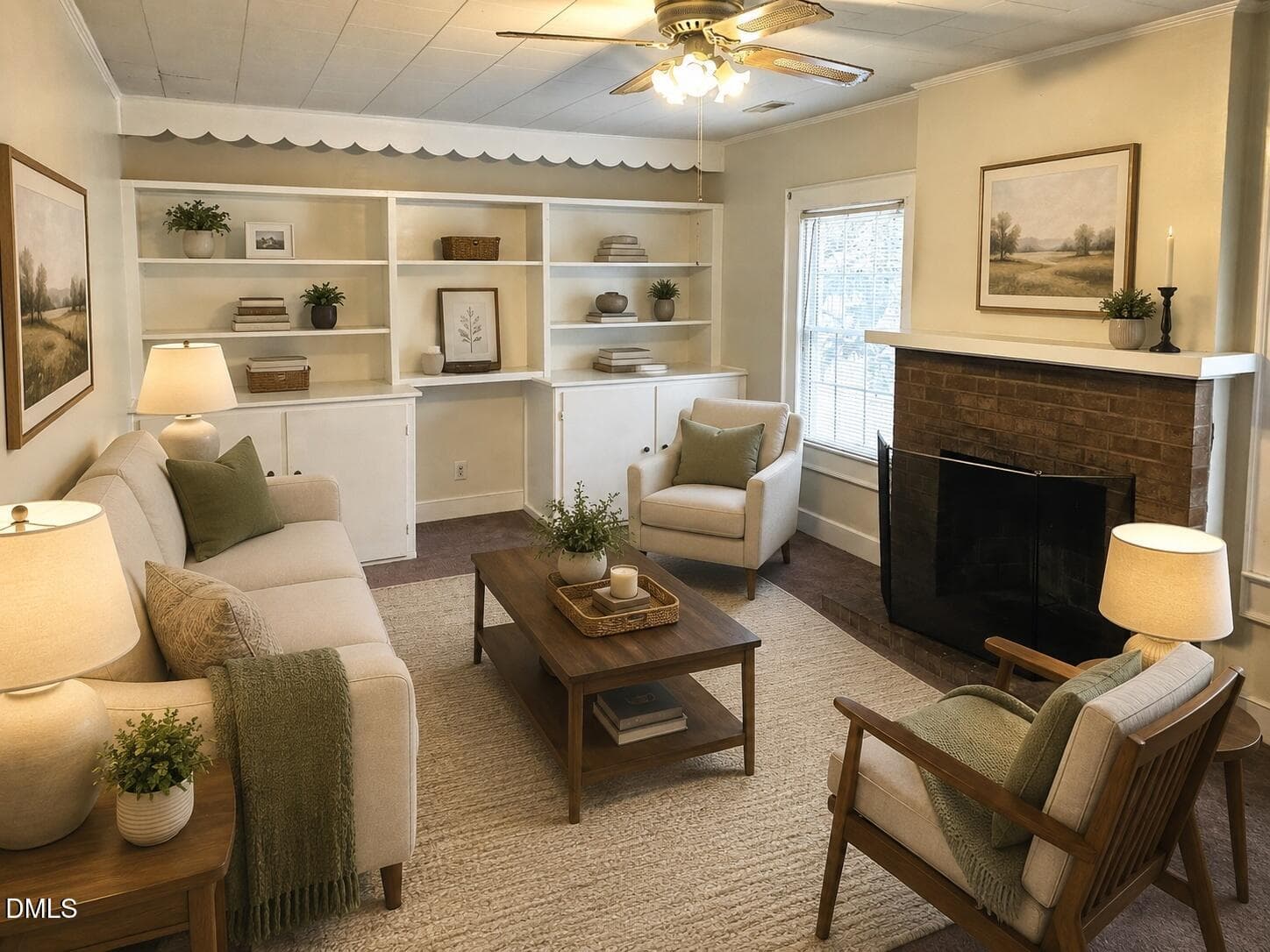 living_room_staged - 901 Grace Avenue, Burlington, NC 27217, Burlington