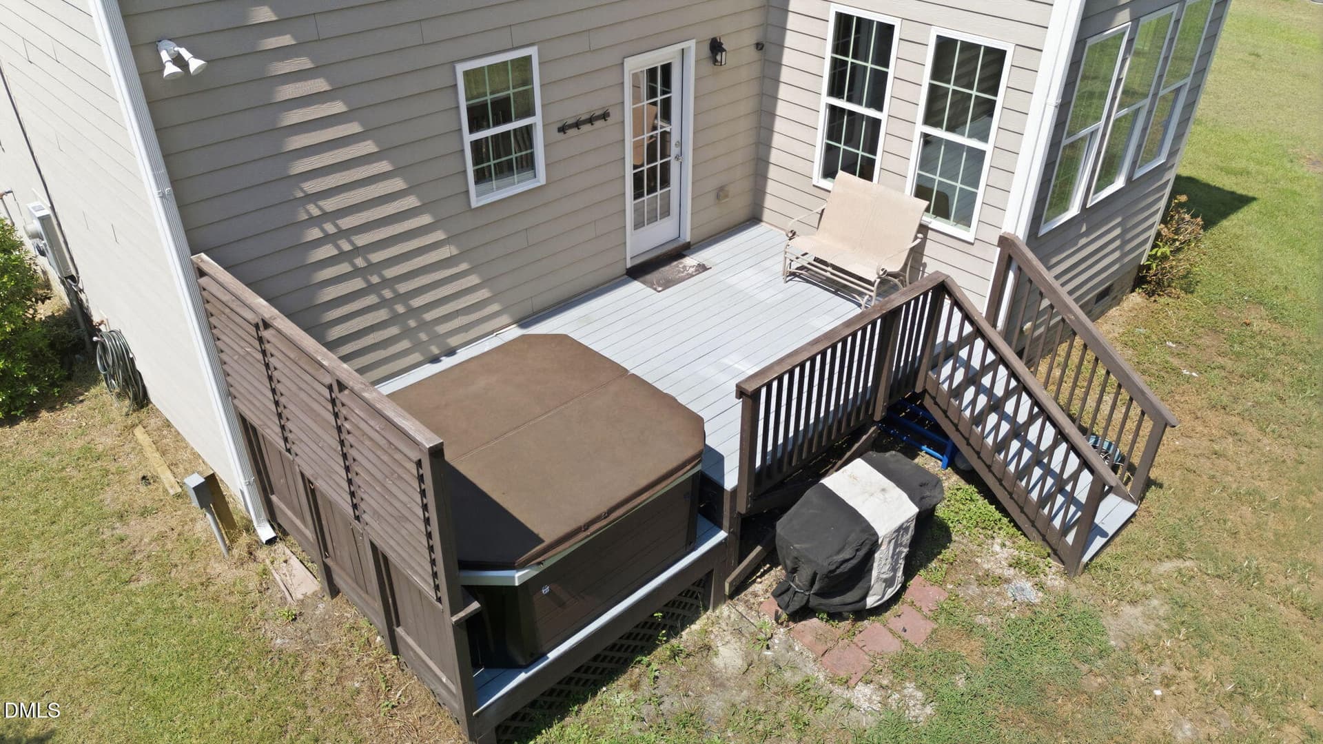 55-back-deck-hot-tub - 8109 Fieldcrest Lane, Fuquay Varina, NC 27526