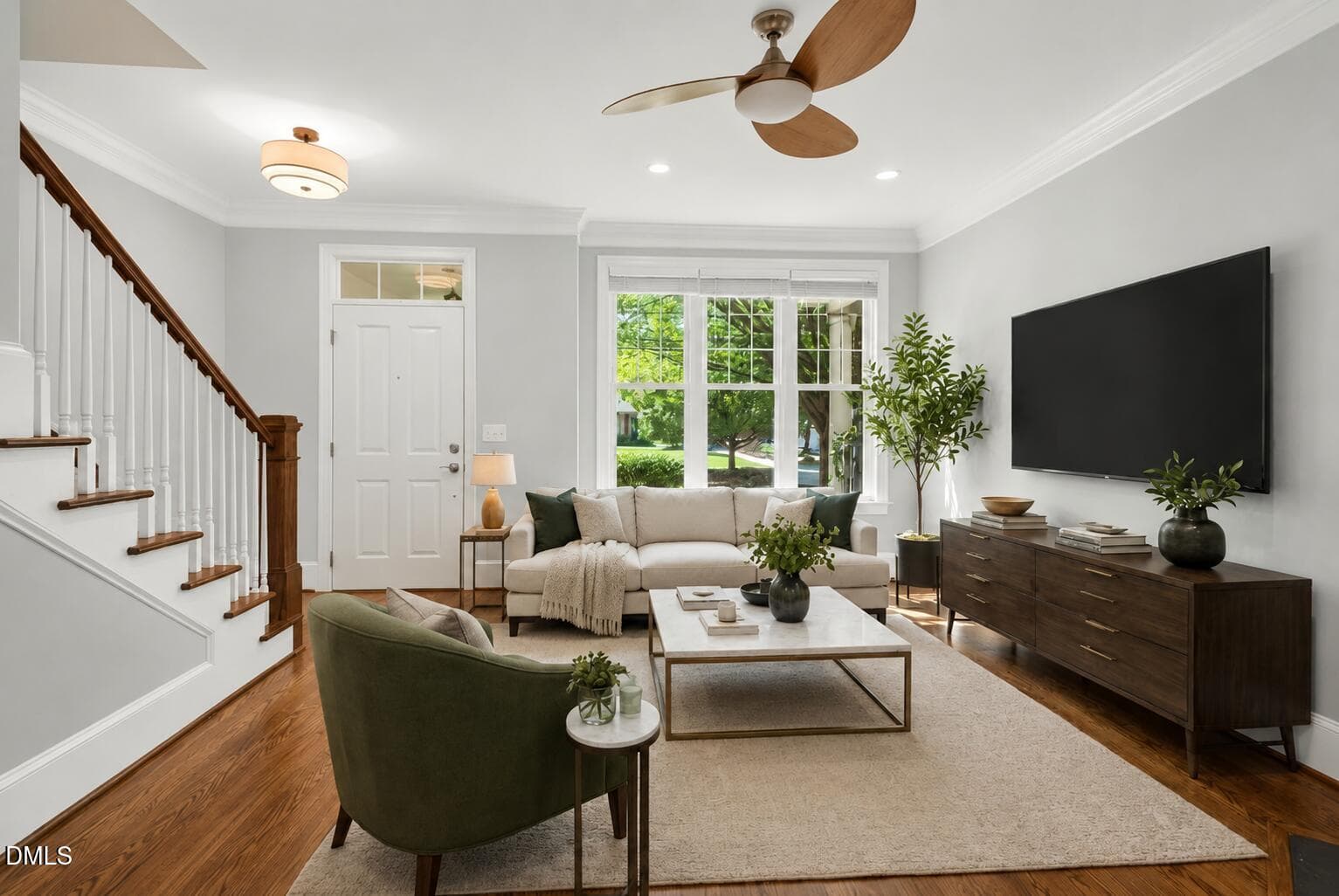 Living/Virtually Staged - 142 Finsbury Street, Durham, NC 27703, Durham