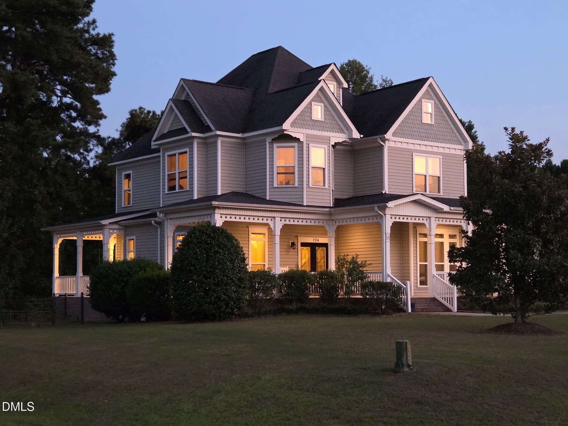 front ext left side twilight - 136 Kenneth Lane, Willow Springs, NC 27592