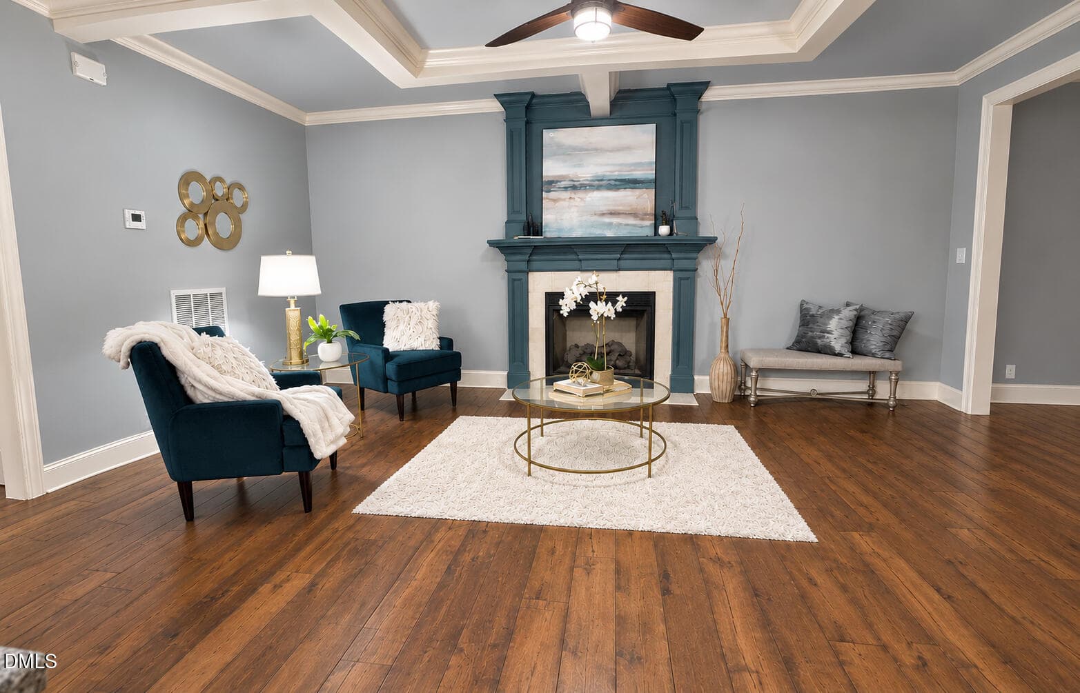 Newly Staged Family Room with No Couch_A - 6728 Fawn Hoof Trail, Holly Springs, NC 27540, Holly Springs