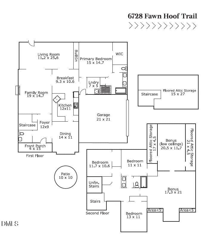 Sketch Pic for MLS - 6728 Fawn Hoof Trail, Holly Springs, NC 27540, Holly Springs