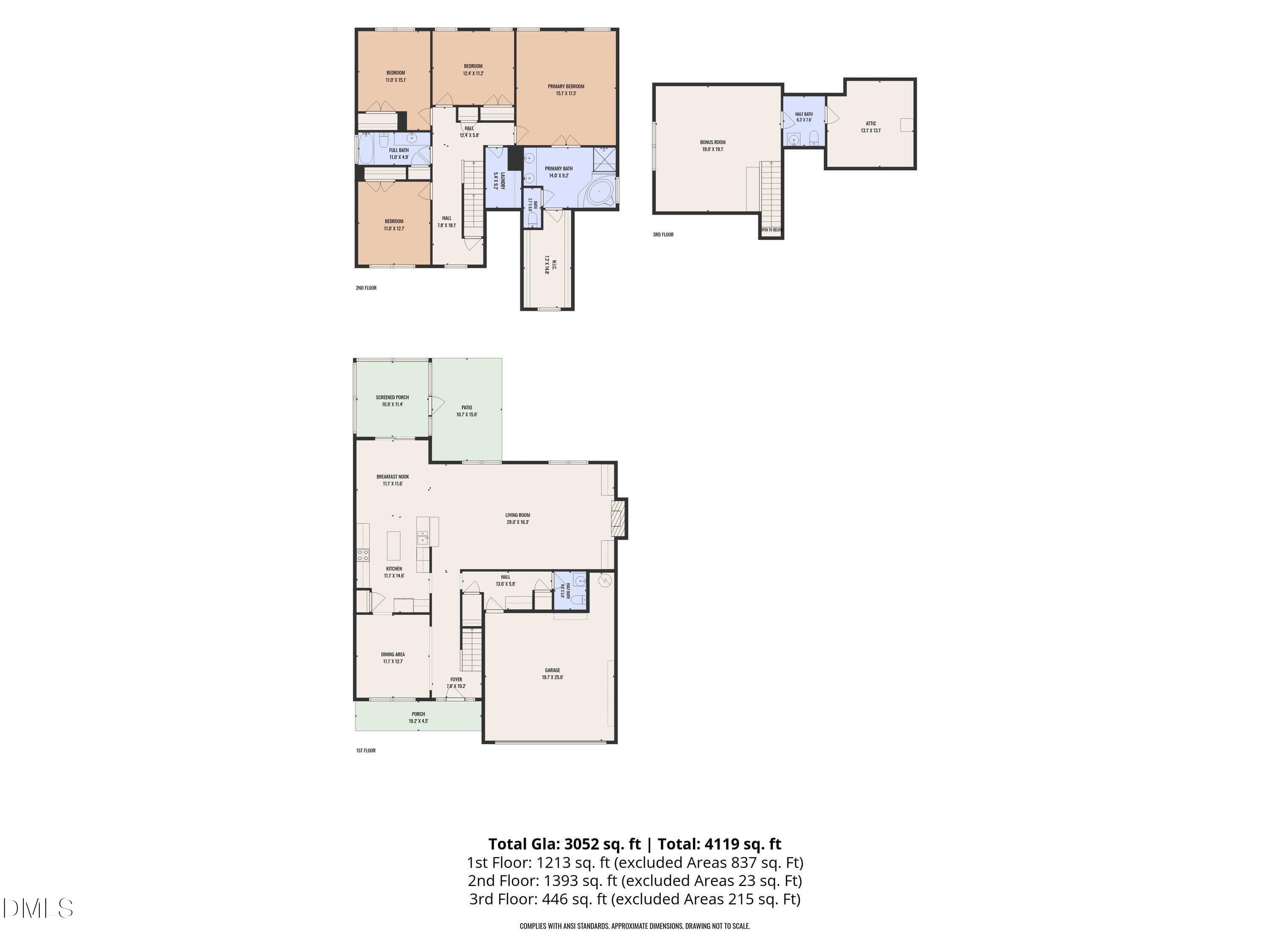 all_floors_6201_hirondelle_court_holly_s - 6201 Hirondelle Court, Holly Springs, NC 27540, Holly Springs