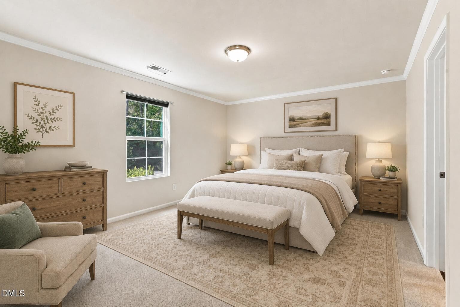 bedroom staged digital - 917 Bellewood Gardens Drive, Angier, NC 27501, Angier