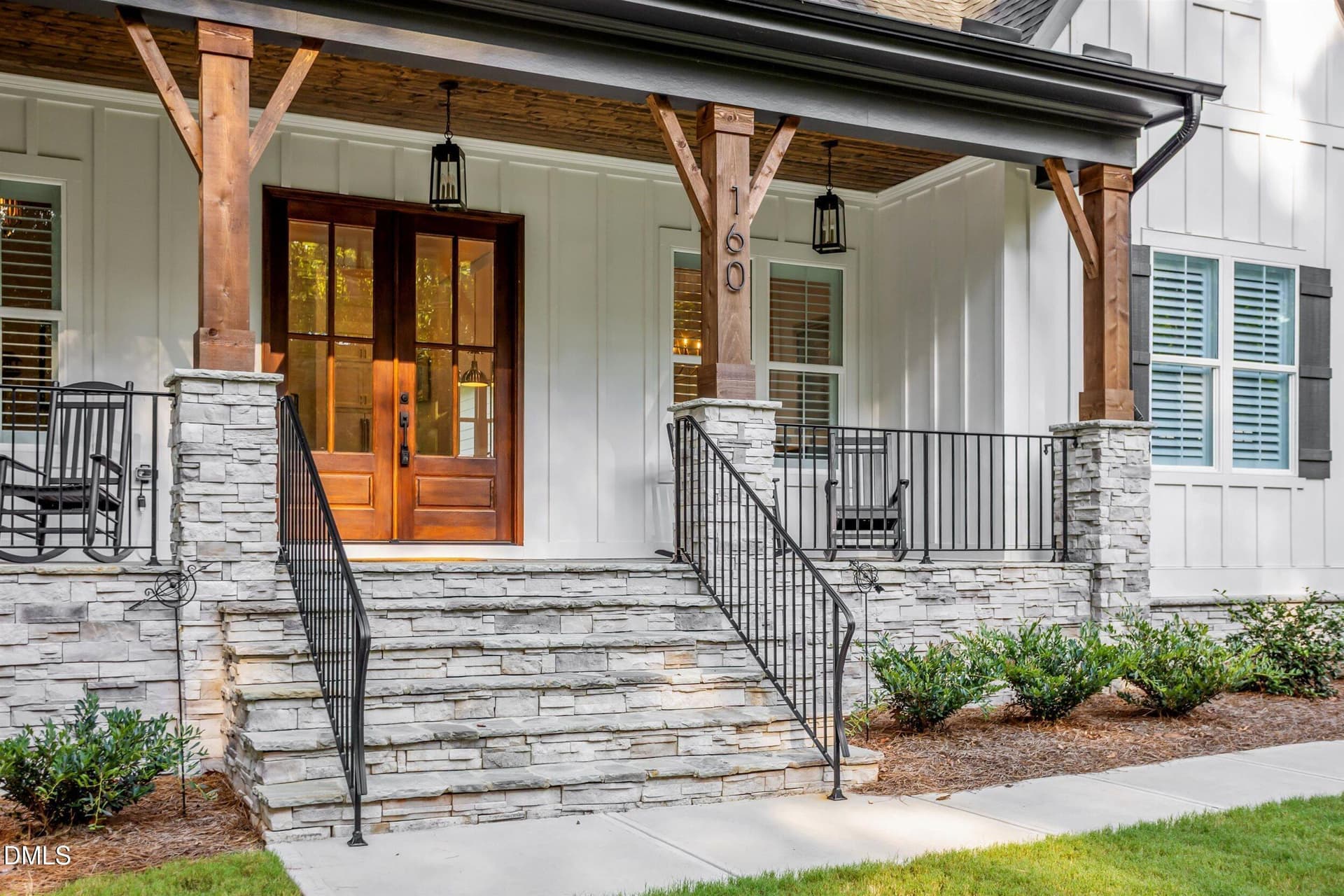Rocking chair front porch - 160 Roberson Creek Road, Pittsboro, NC 27312