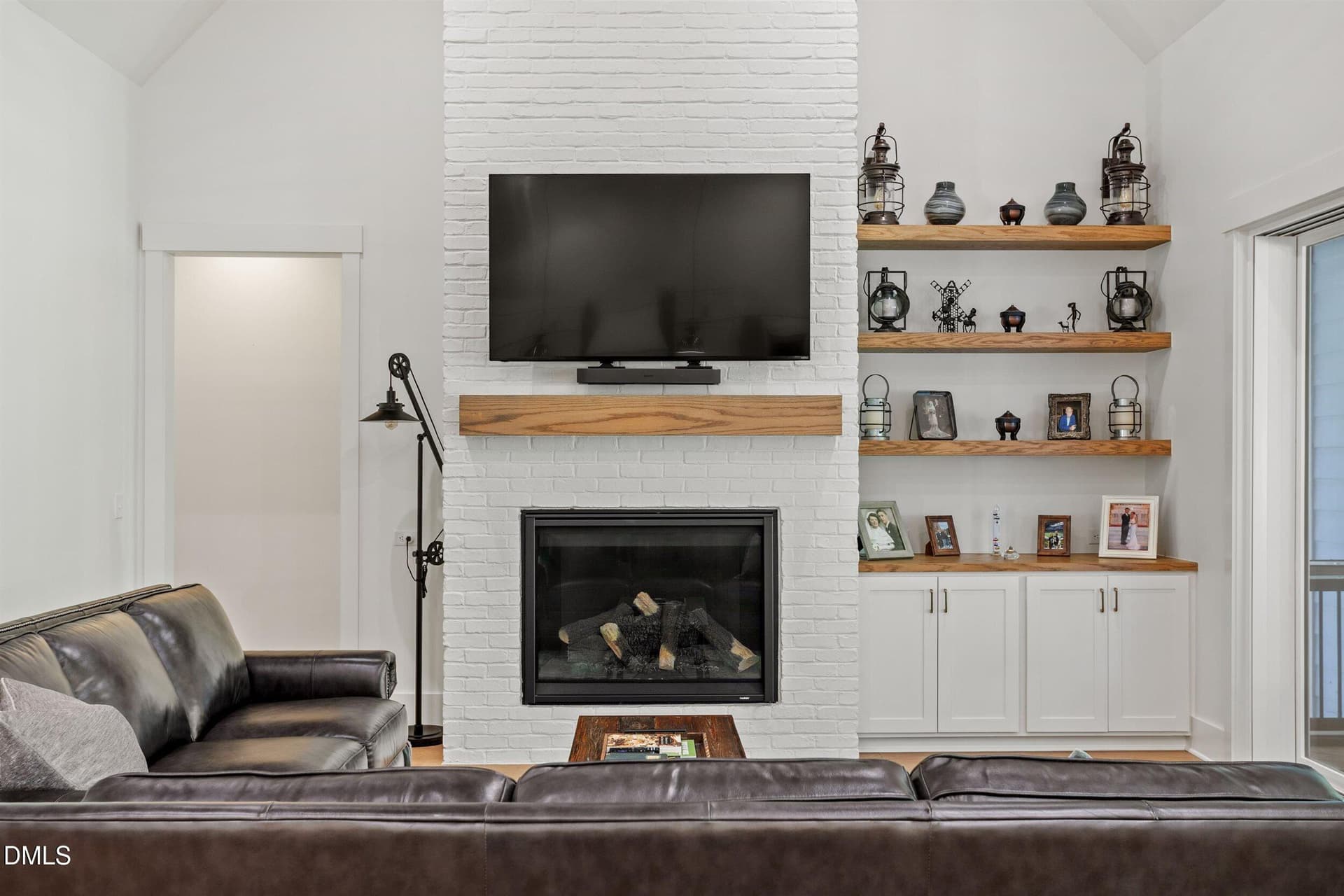 Family Room with fireplace - 160 Roberson Creek Road, Pittsboro, NC 27312