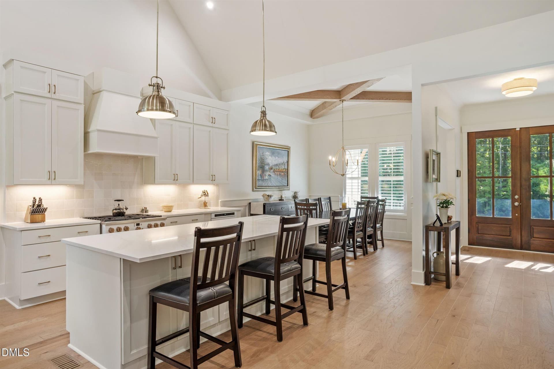 Kitchen to formal dining room view - 160 Roberson Creek Road, Pittsboro, NC 27312