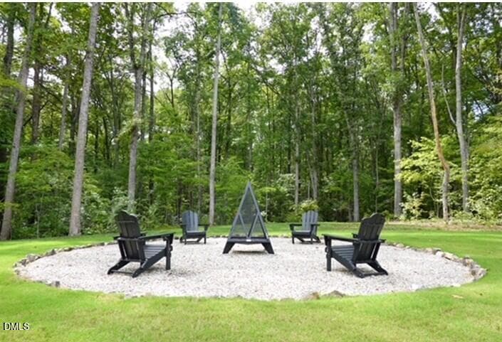 Firepit in back yard - 160 Roberson Creek Road, Pittsboro, NC 27312
