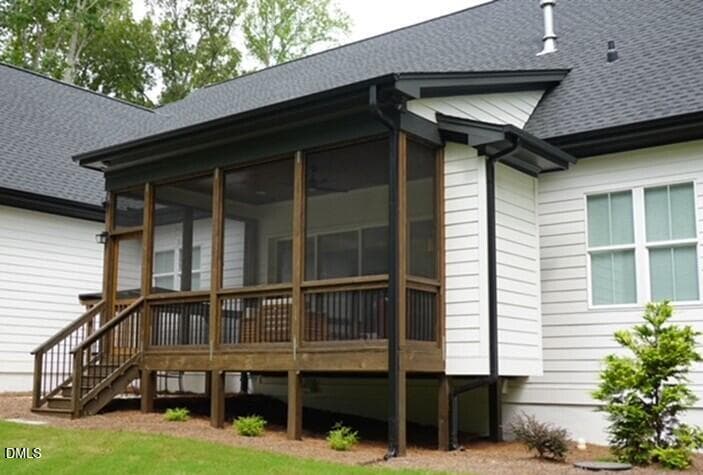 View 2 of screened porch - exterior - 160 Roberson Creek Road, Pittsboro, NC 27312
