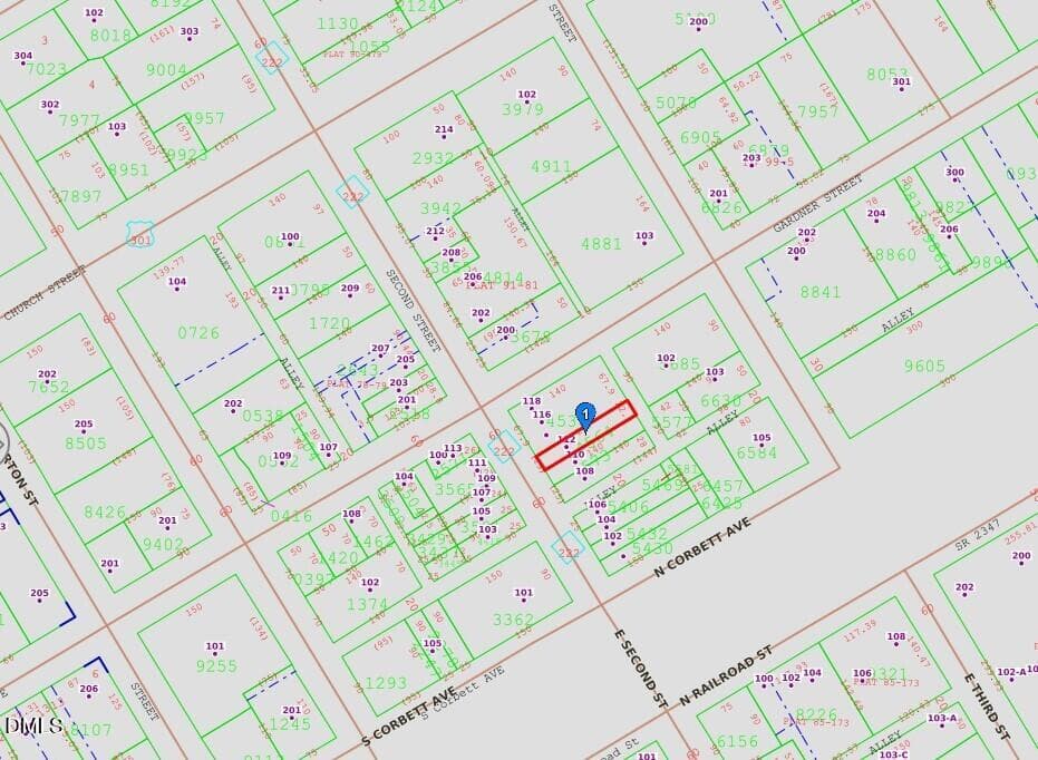 Kenly Store Front tax map - 112 W 2nd Street, Kenly, NC 27542, Kenly