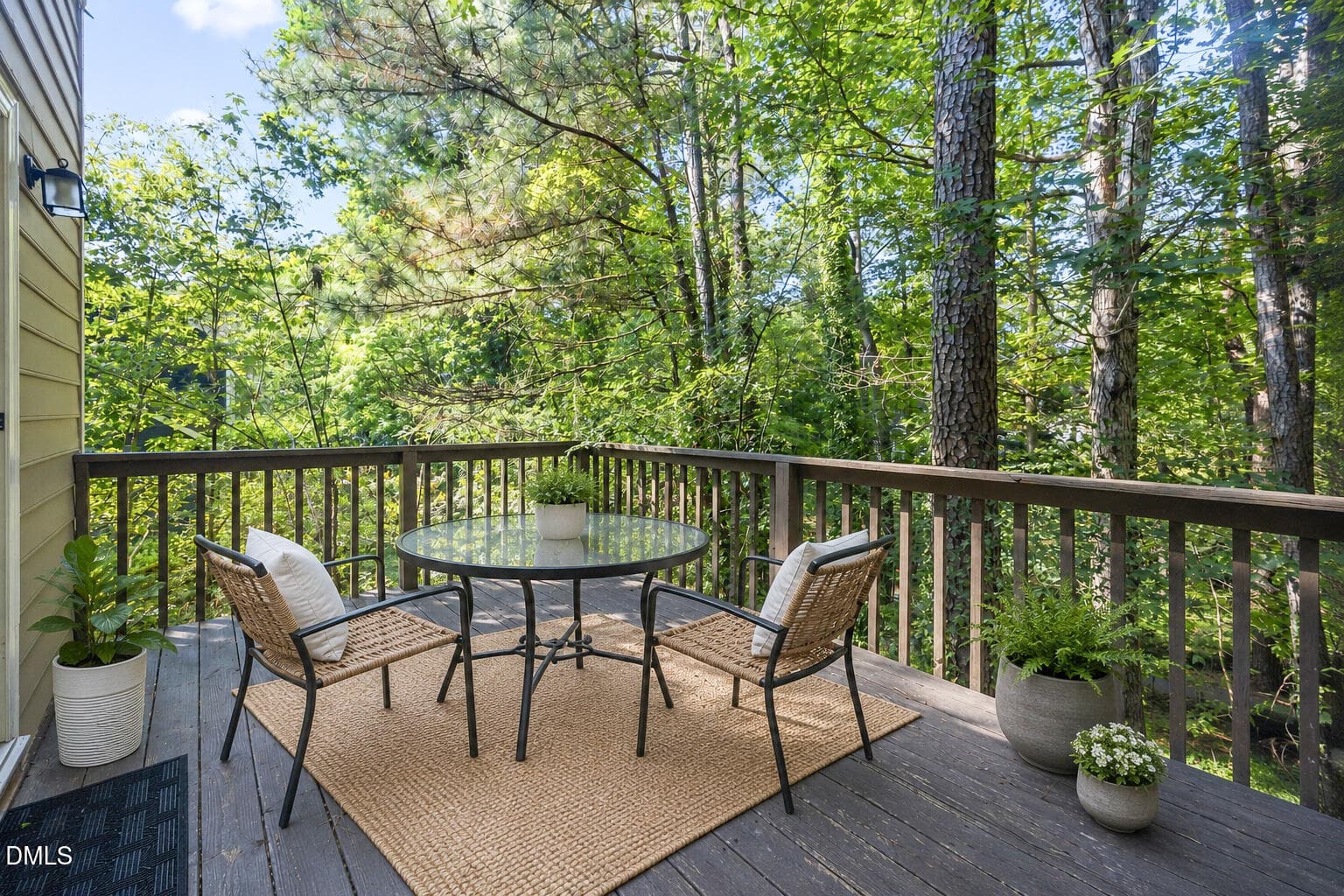 Back porch staged - 4904 Fortunes Ridge Drive, Durham, NC 27713, Durham