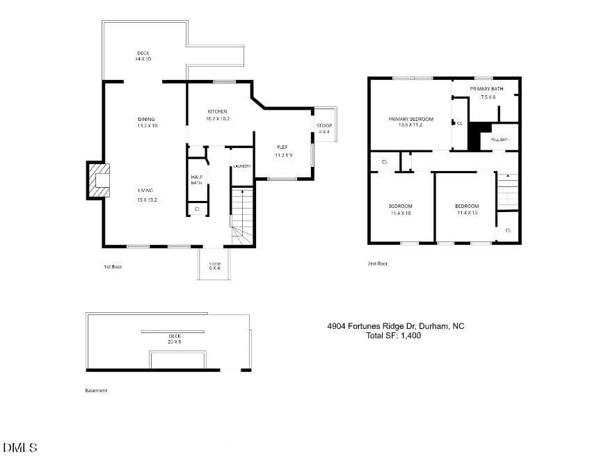 4904 Fortunes Ridge sketch - 1400SF_p1(p - 4904 Fortunes Ridge Drive, Durham, NC 27713, Durham