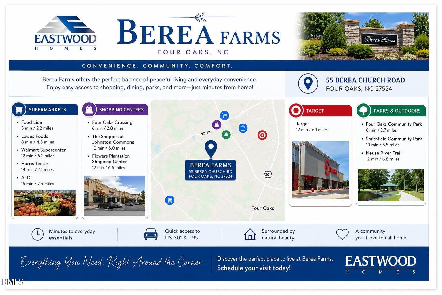 BF - Area Map - 93 Ausban Ridge Lane, Four Oaks, NC 27524