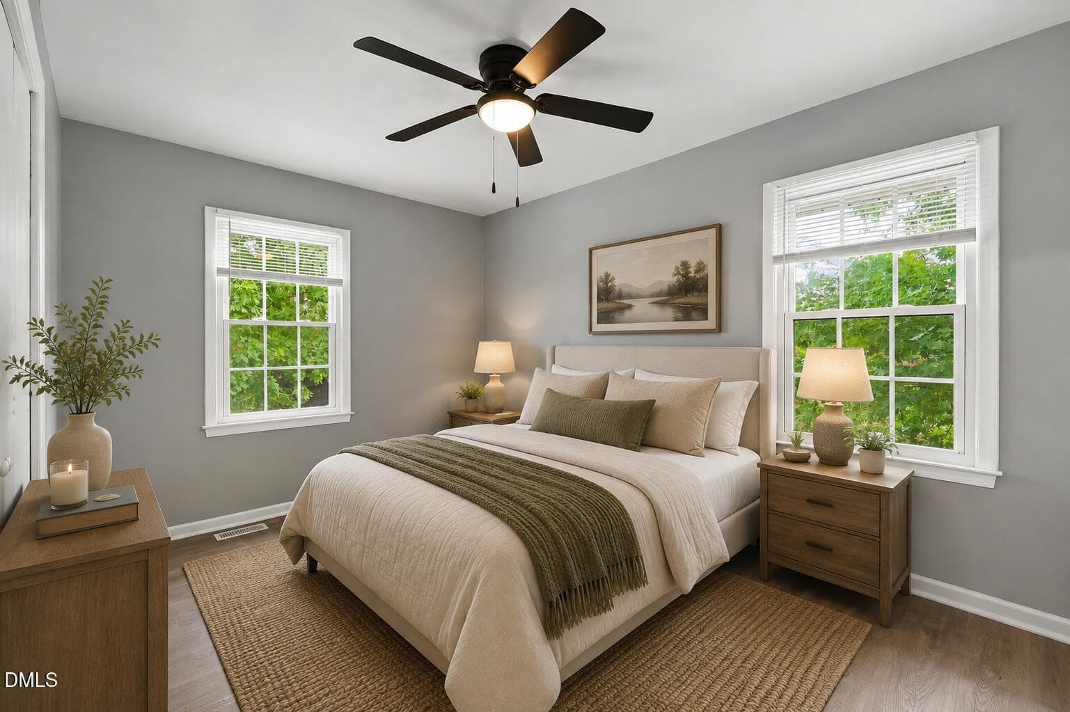 Virtually Staged Bedroom 2 - 1536 N King Charles Road, Raleigh, NC 27610, Raleigh