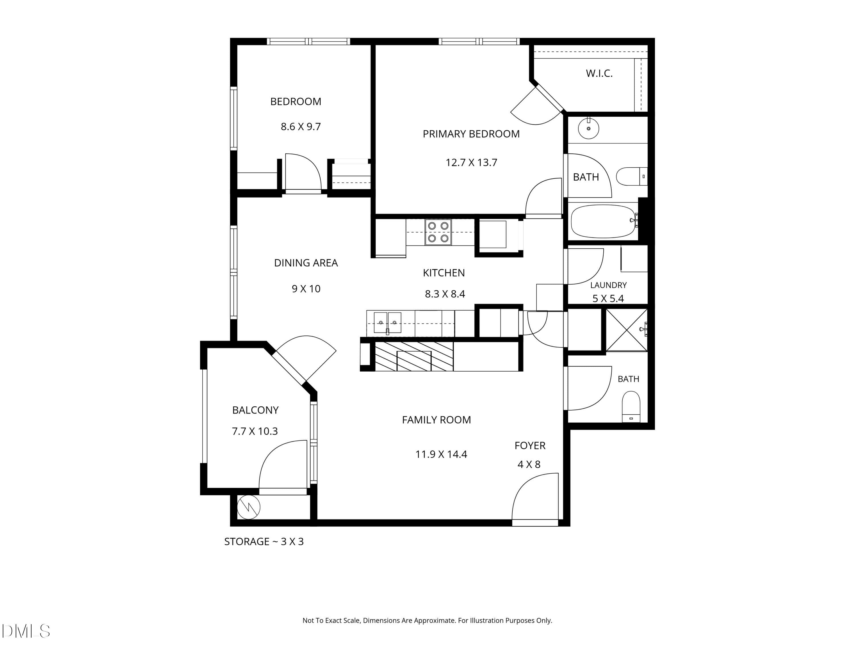 Floor Plan - 1701 Tiffany Bay Court 201, Raleigh, NC 27609, Raleigh