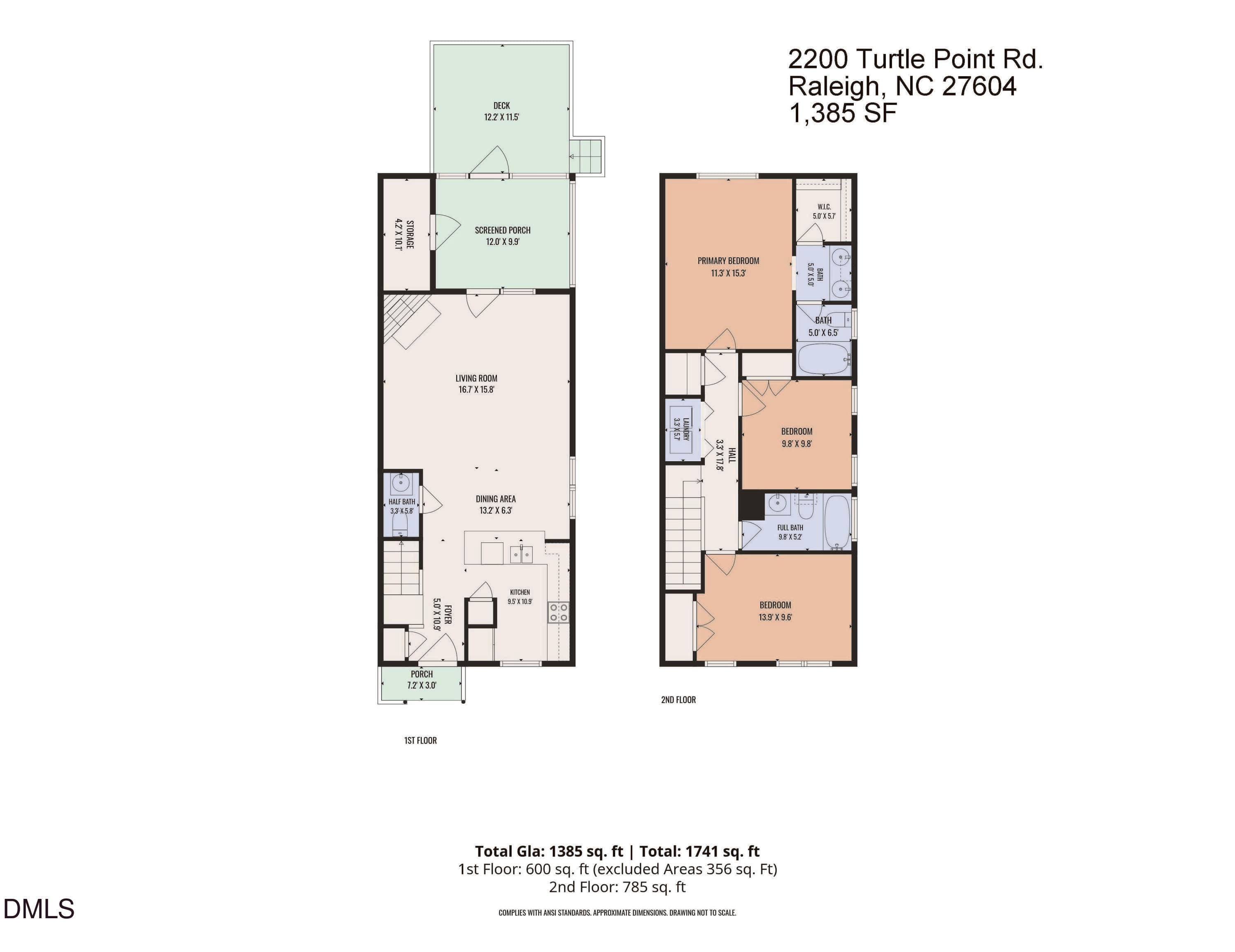 Floor Plan PG 1 - 2200 Turtle Point Drive, Raleigh, NC 27604, Raleigh