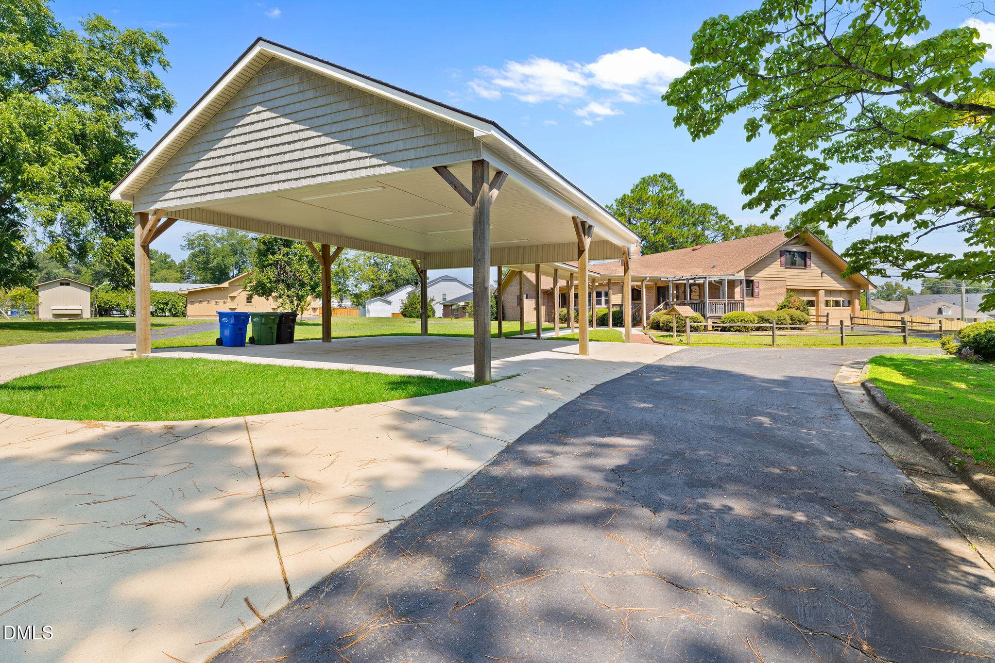 Covered carport with covered walkway - 303 N Lincoln Street, Benson, NC 27504, Benson
