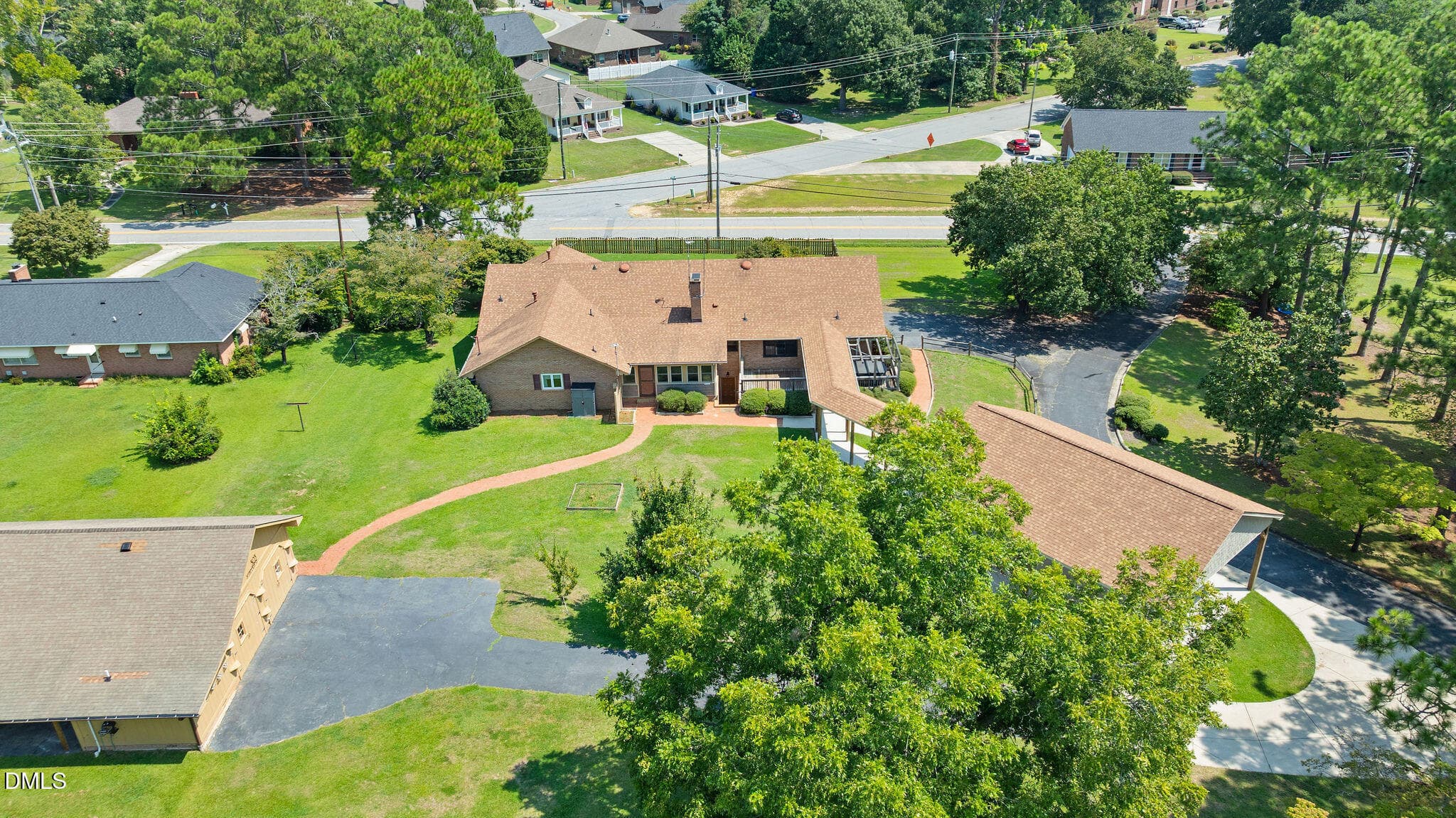 Back Exterior Aerial - 303 N Lincoln Street, Benson, NC 27504, Benson