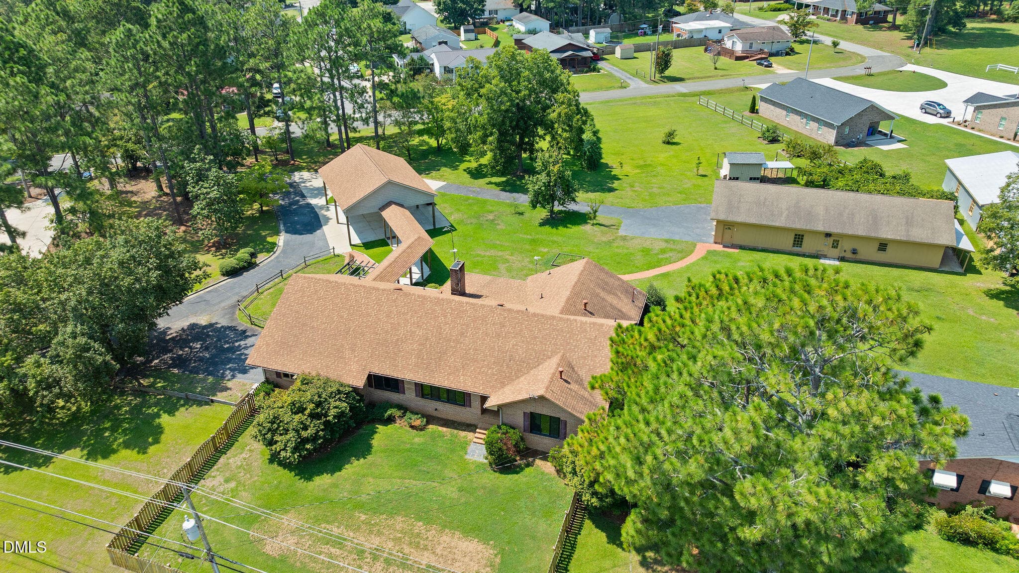 Front Exterior Aerial - 303 N Lincoln Street, Benson, NC 27504, Benson