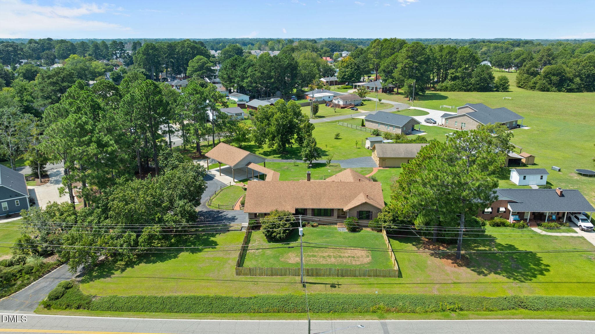 Front Exterior Aerial - 303 N Lincoln Street, Benson, NC 27504, Benson