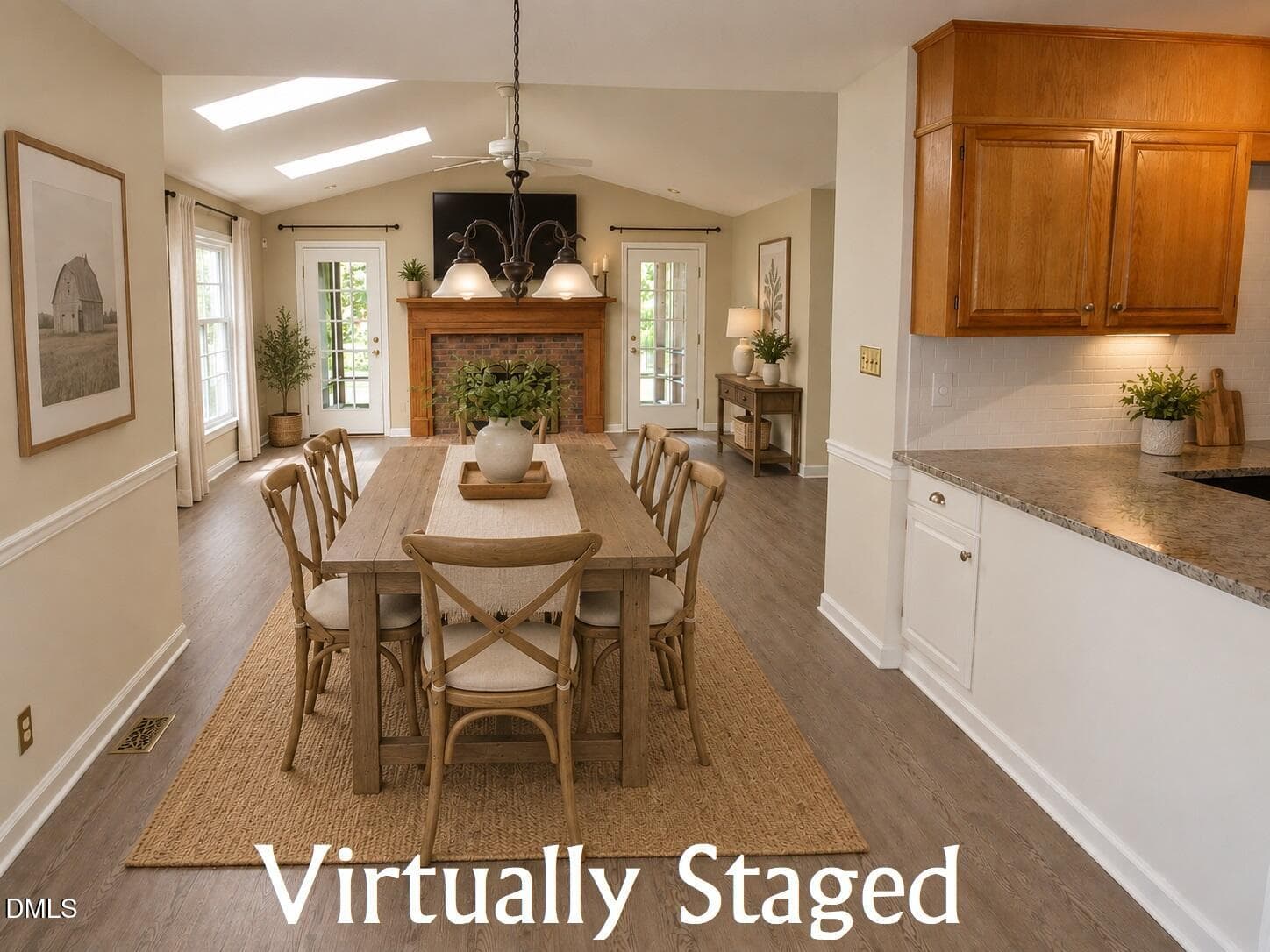 Virtually staged - dining - 1290 Spring Valley Road, Henderson, NC 27537