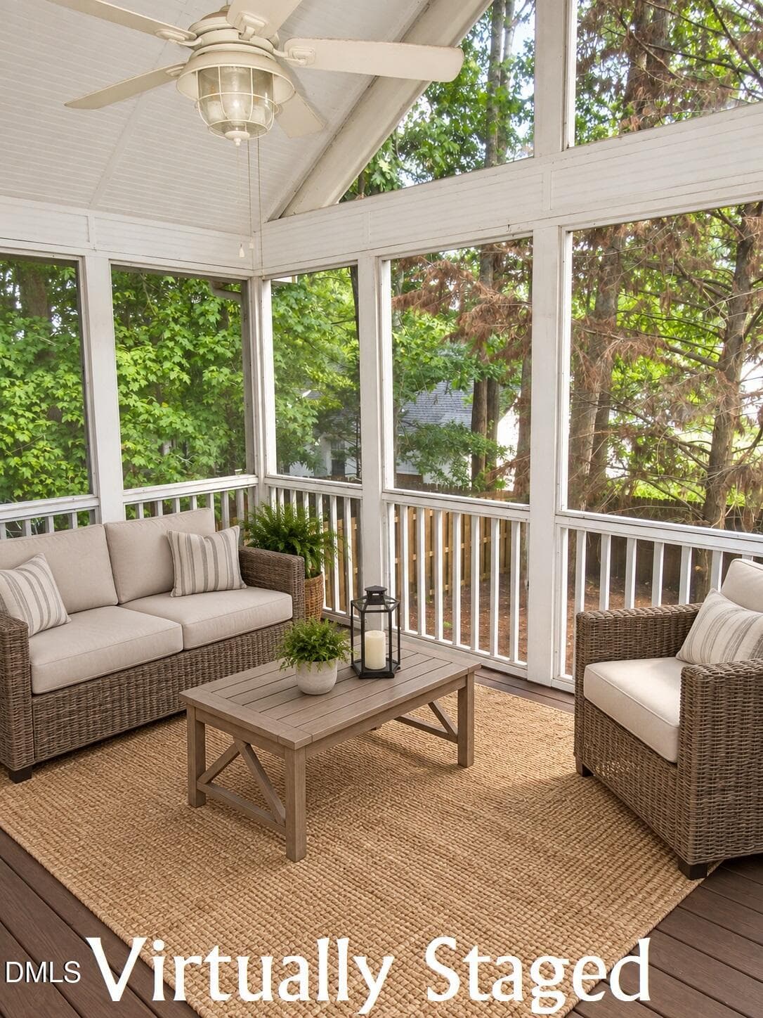 Virtually staged - screen porch - 2723 Clifton Avenue, Creedmoor, NC 27522