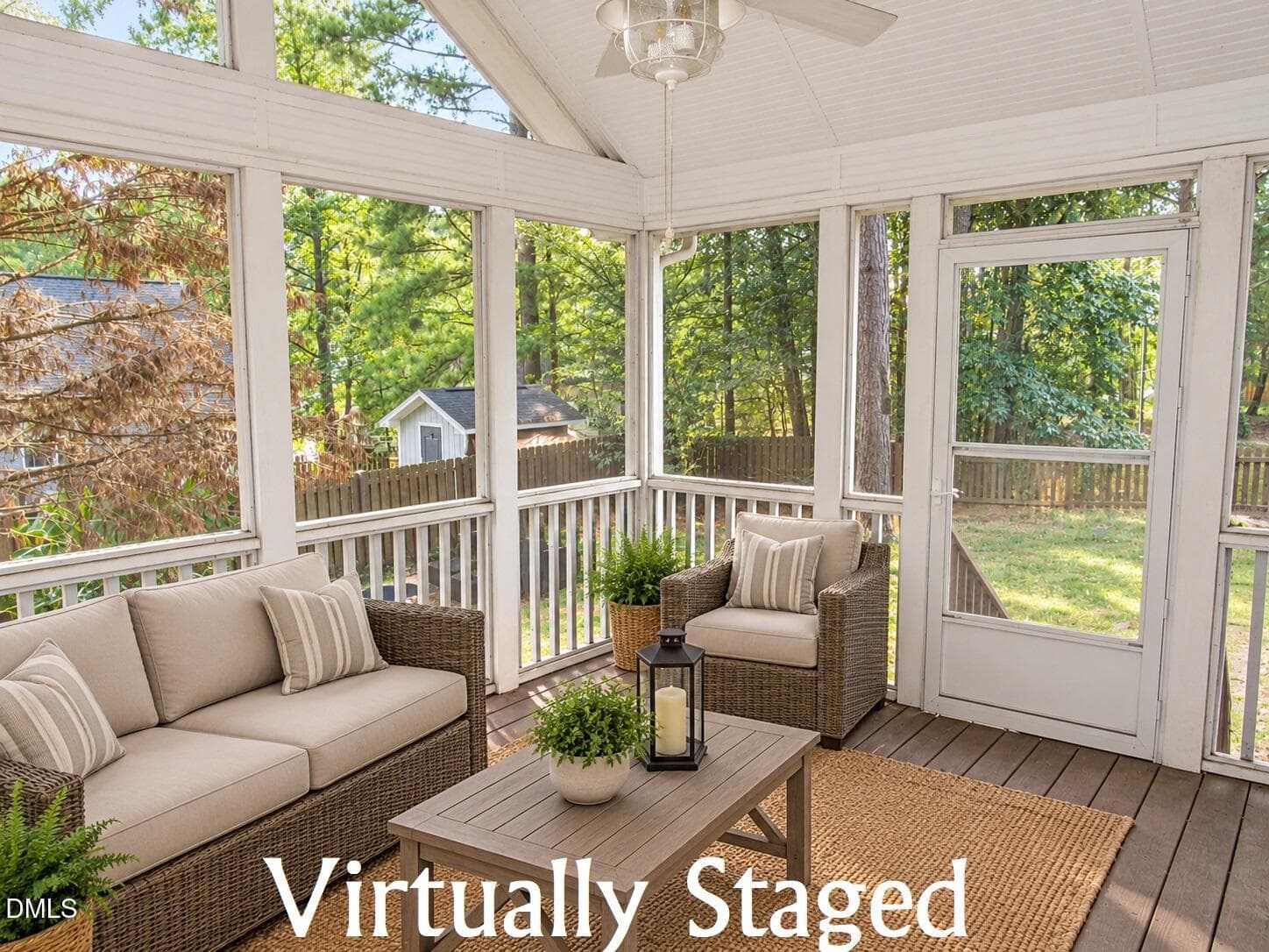 Virtually staged - screen porch - 2 - 2723 Clifton Avenue, Creedmoor, NC 27522
