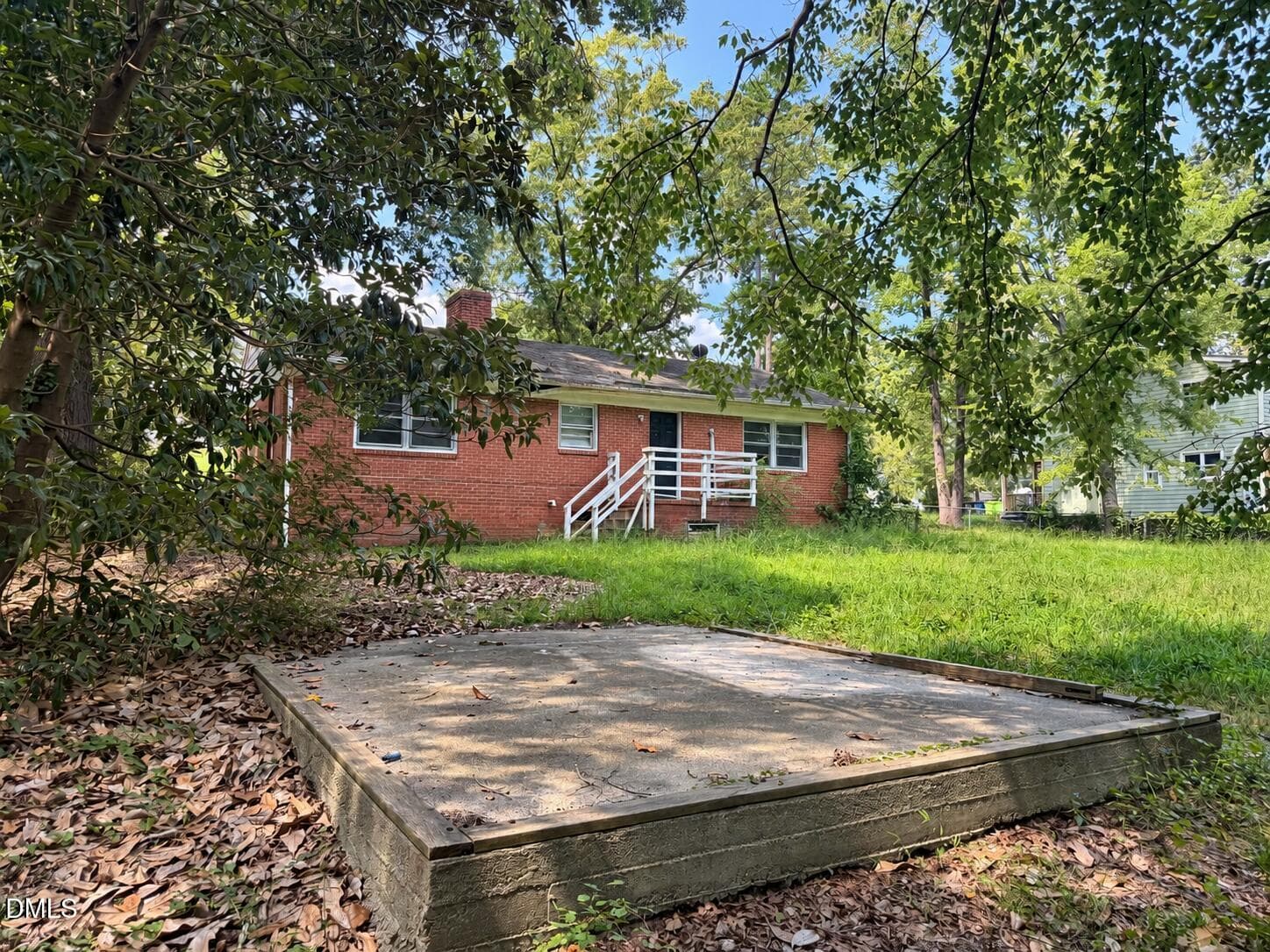 Concrete back yard - 645 Sunnybrook Road, Raleigh, NC 27610